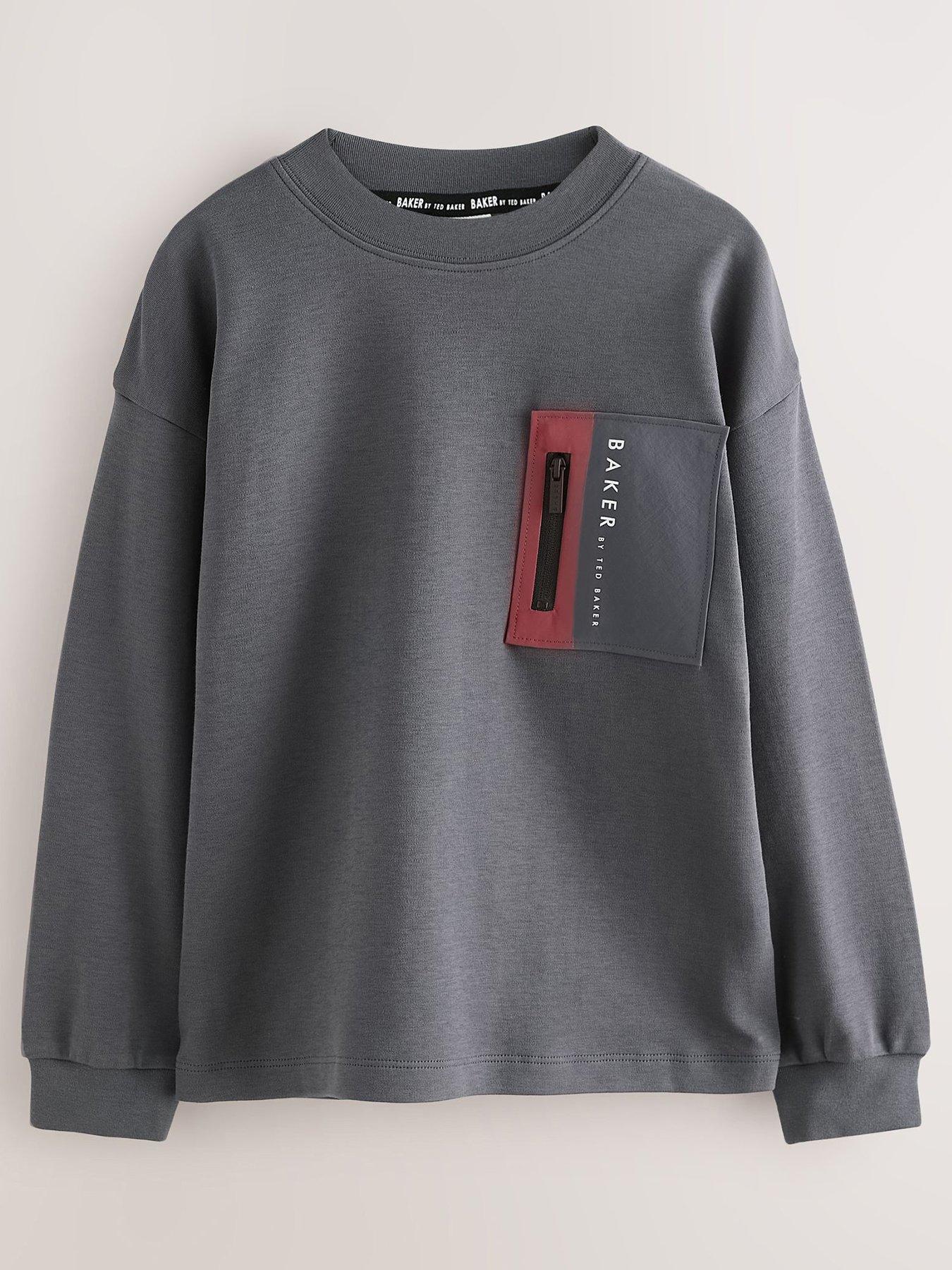Image 2 of 7 of Ted Baker Boys 2 Pack Pocket Long Sleeve Sweatshirts - Multi