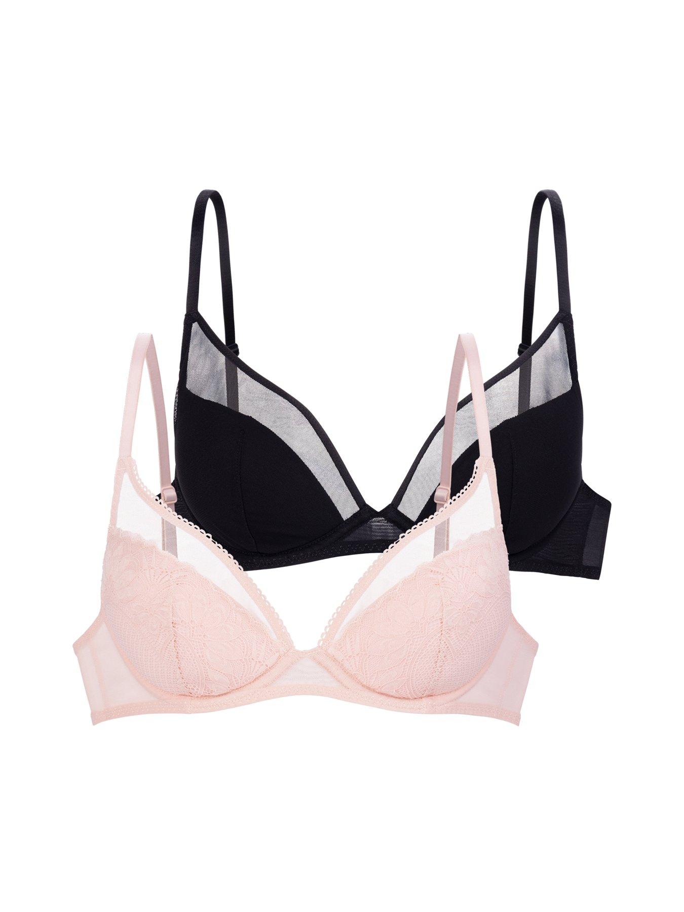 Image 1 of 6 of DORINA Womens Lincoln Padded Deep Plunge Underwired Bra - Black