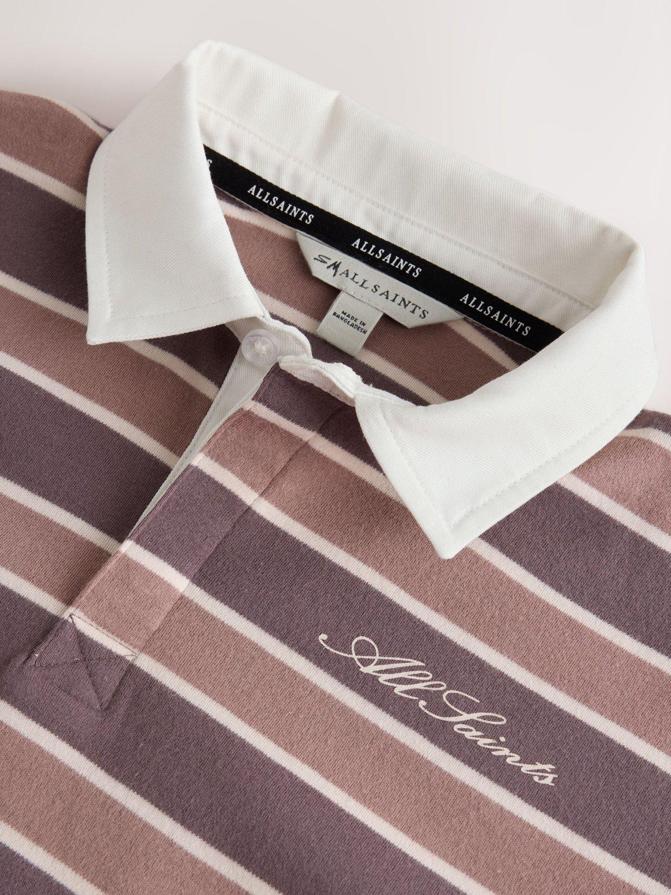 Image 7 of 7 of smALLSAINTS Girls Multi Script Logo Stripe Collared Rugby Shirt - Multi