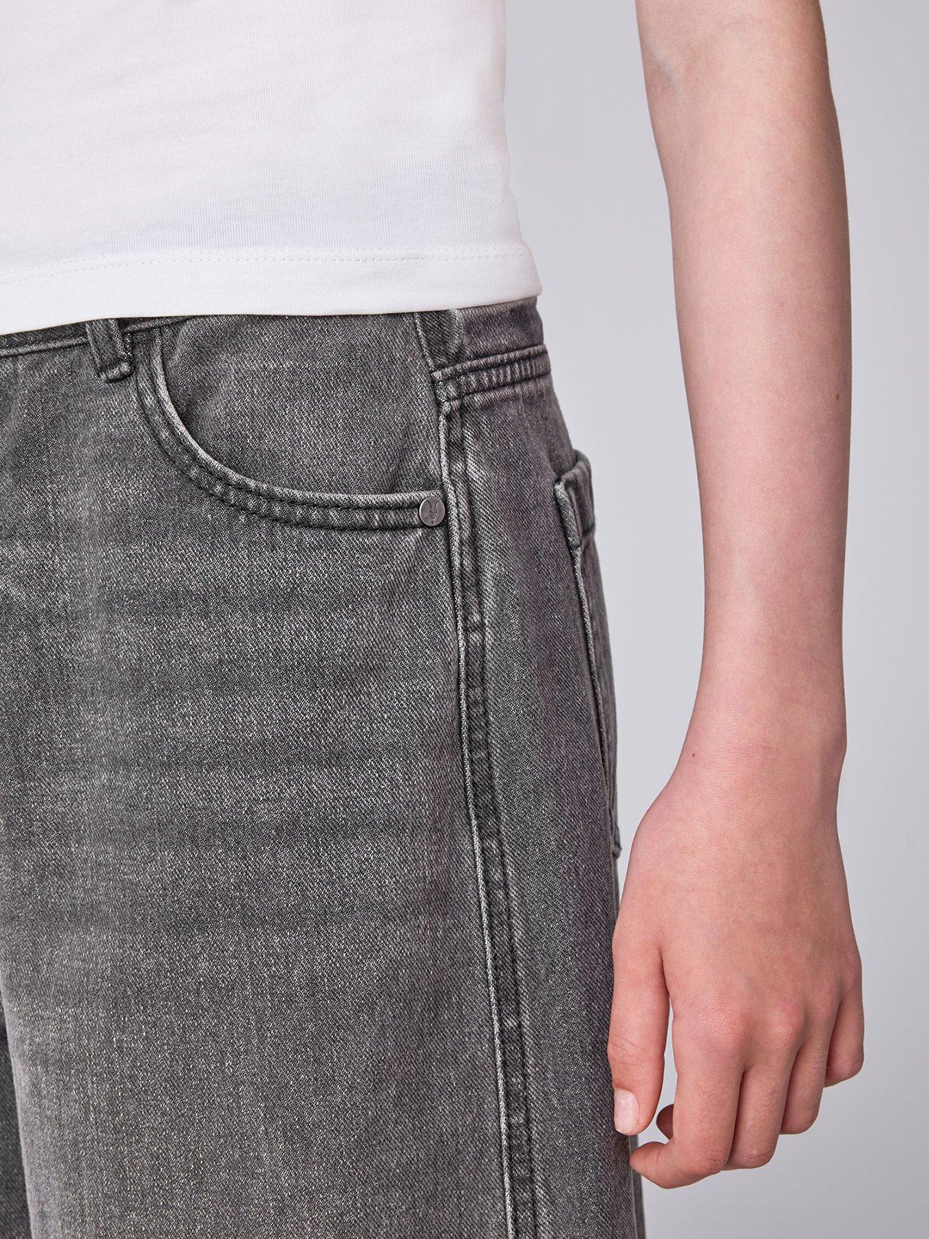 Image 3 of 7 of smALLSAINTS Girls Barrel Leg Jeans - Washed Black