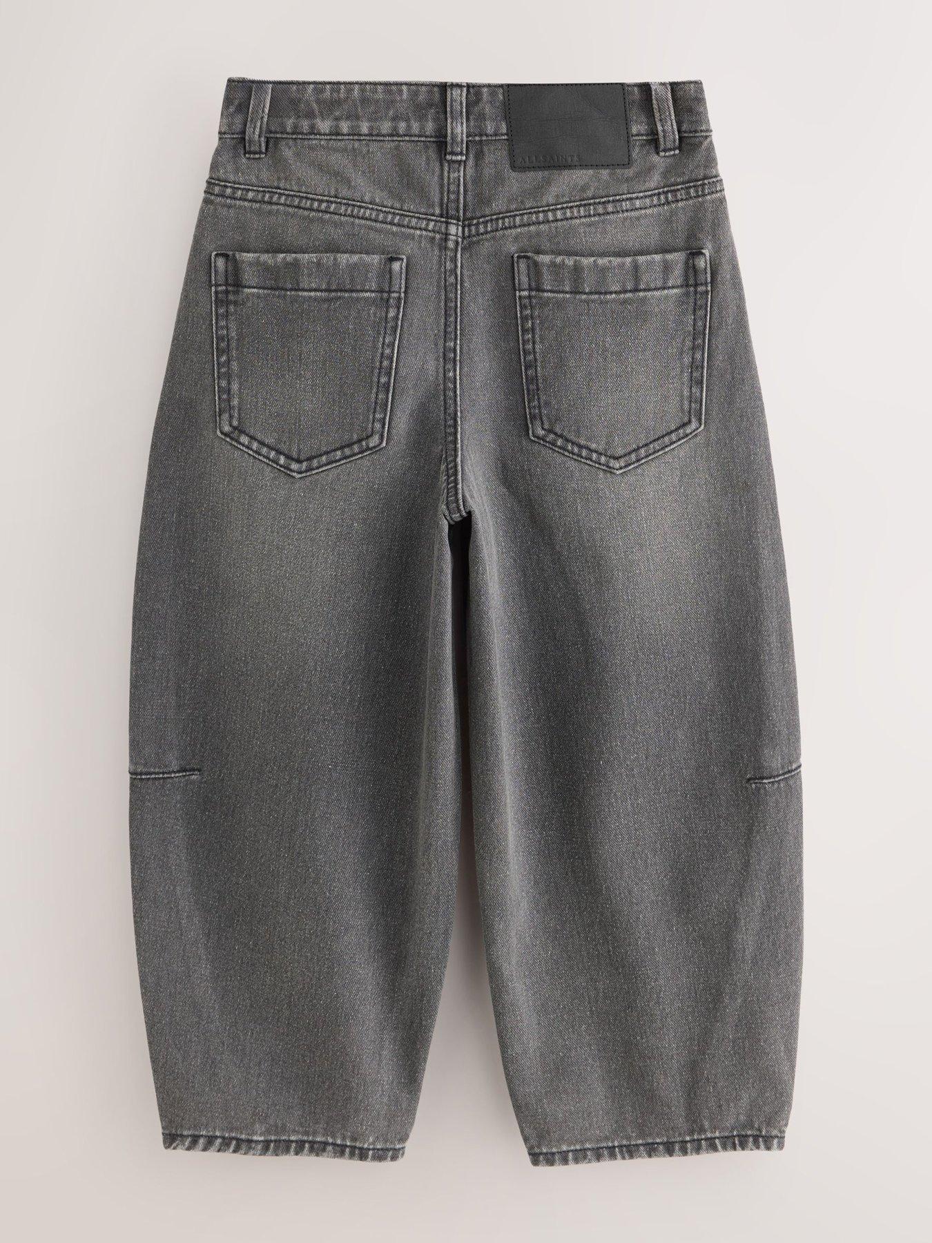 Image 7 of 7 of smALLSAINTS Girls Barrel Leg Jeans - Washed Black