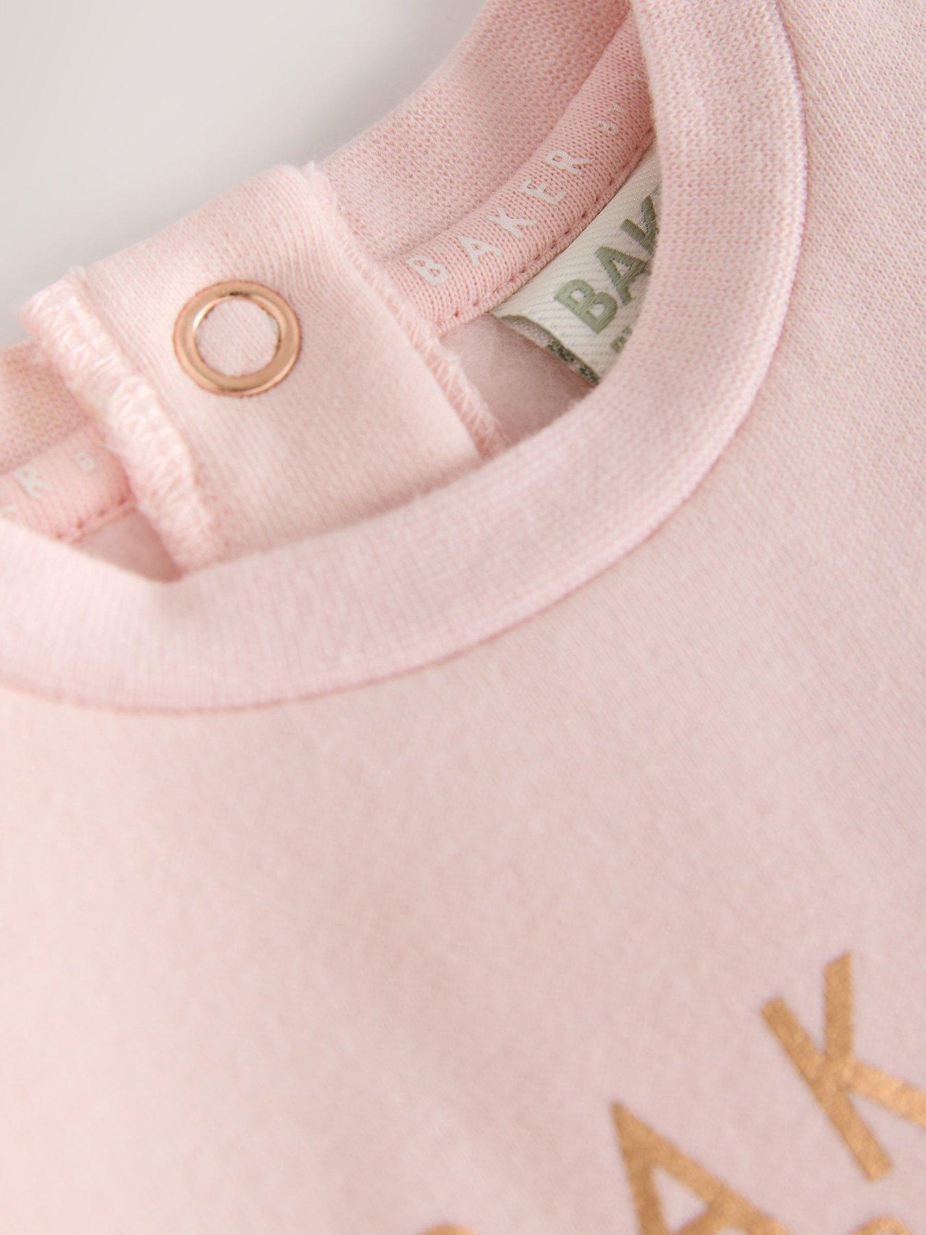 Image 3 of 6 of Ted Baker Baby Girls Floral Organza Ruffle Rompersuit - Pink