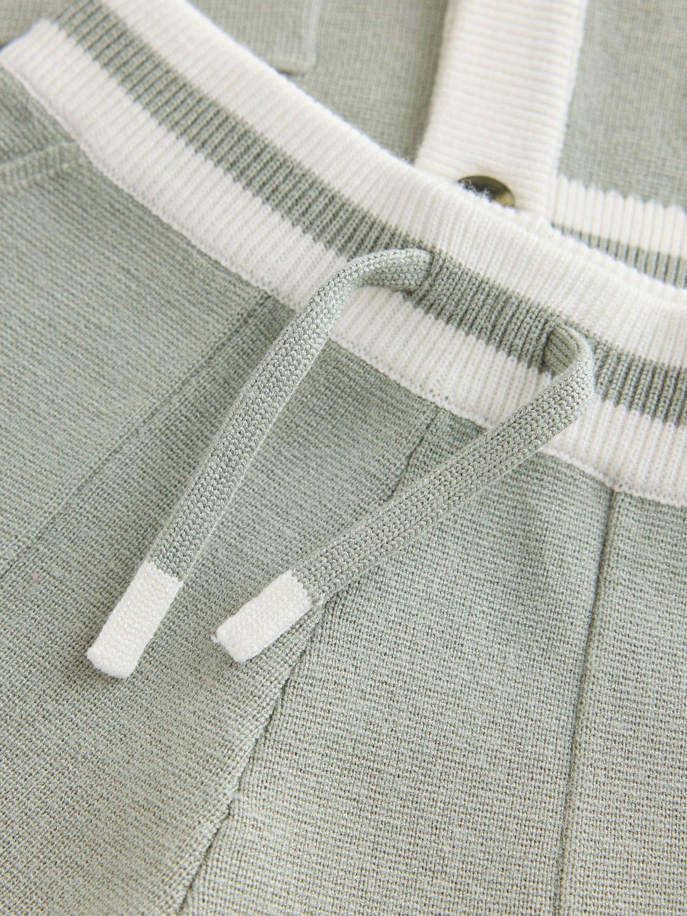 Image 5 of 7 of Ted Baker Boys 3 Piece Knitted Varsity Cardigan T-Shirt Joggers Set - Grey