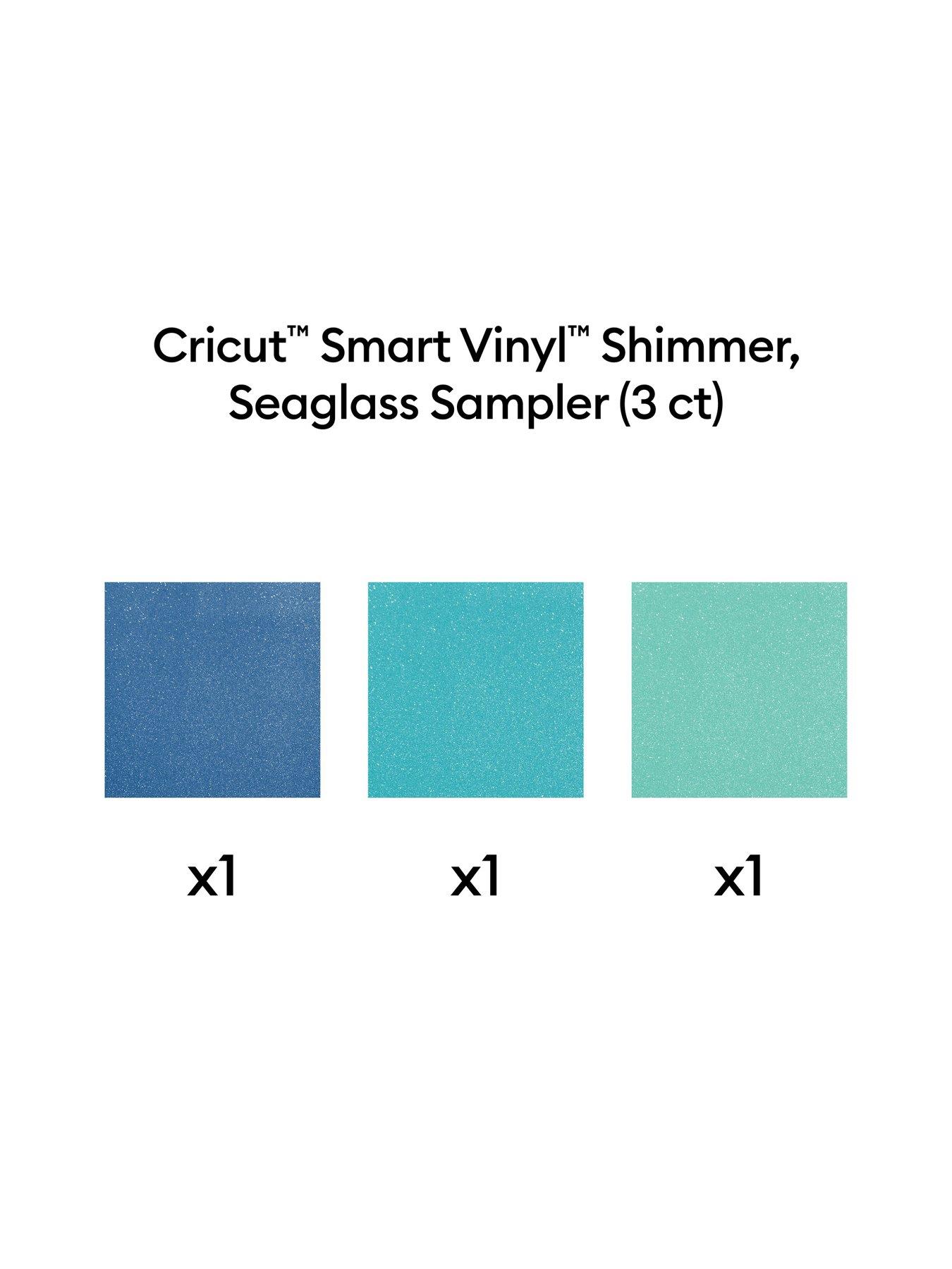 Image 3 of 7 of Cricut Cricut Smart Vinyl Shimmer Matless Permanent Vinyl, Seaglass Sampler - 13 in x 12 in (3 ct)