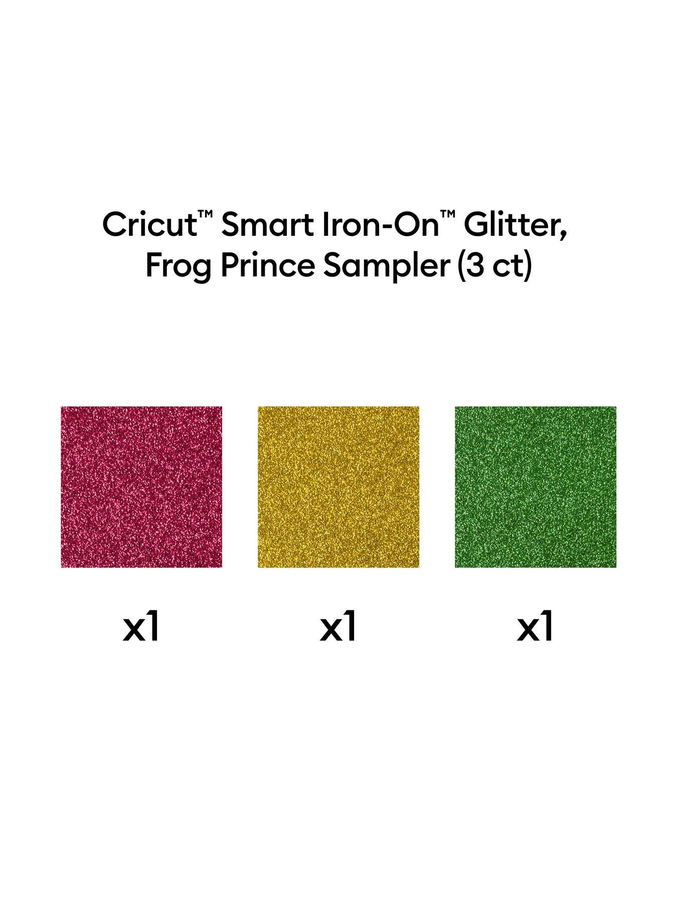 Image 4 of 7 of Cricut Smart Iron-On Glitter Matless Heat Transfer Vinyl, Frog Prince Sampler - 13 in x 12 in (3 ct)