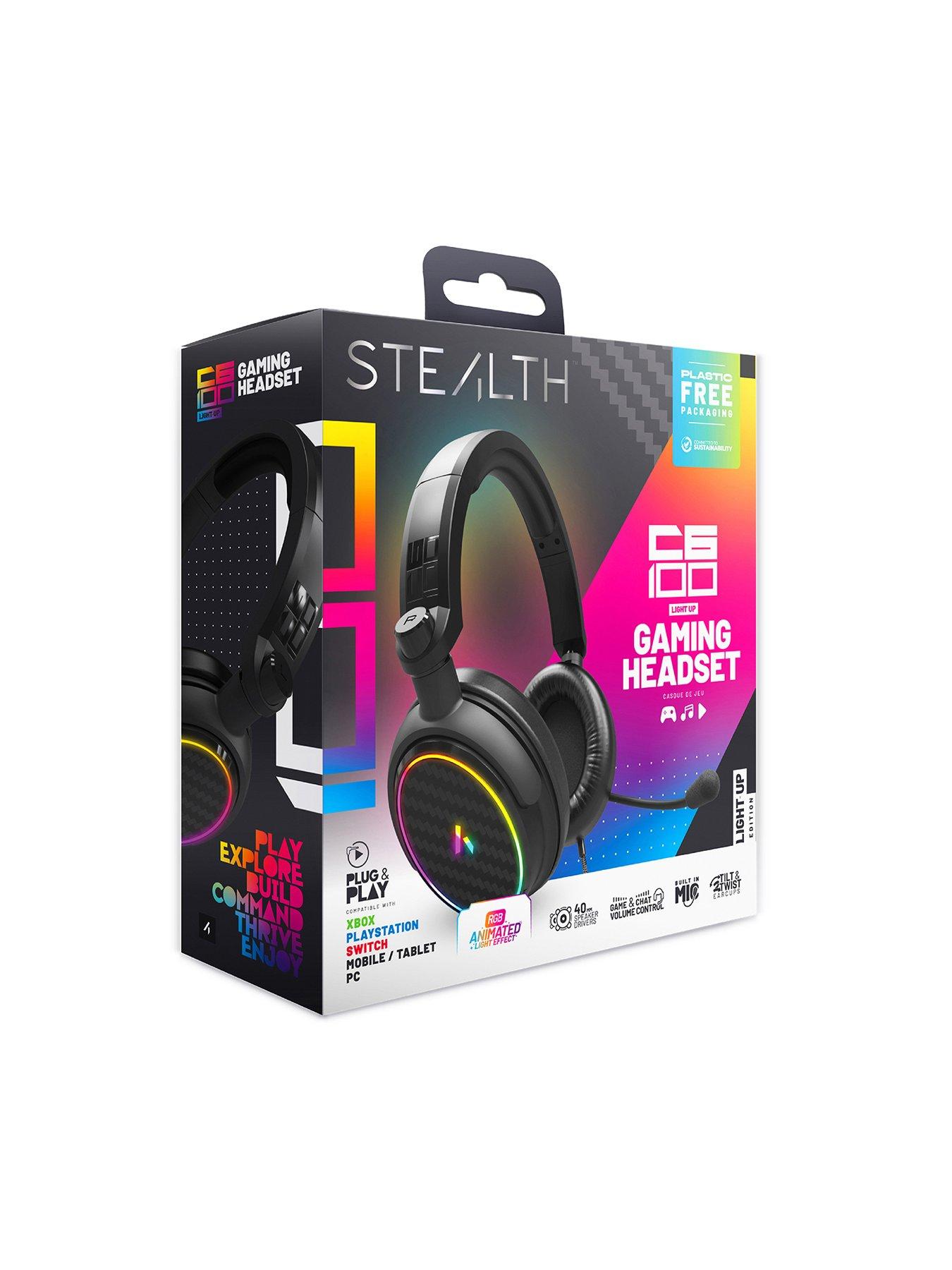Image 2 of 7 of Stealth C6-100 Light Up Gaming Headset for XBOX, PS4/PS5, Switch, PC