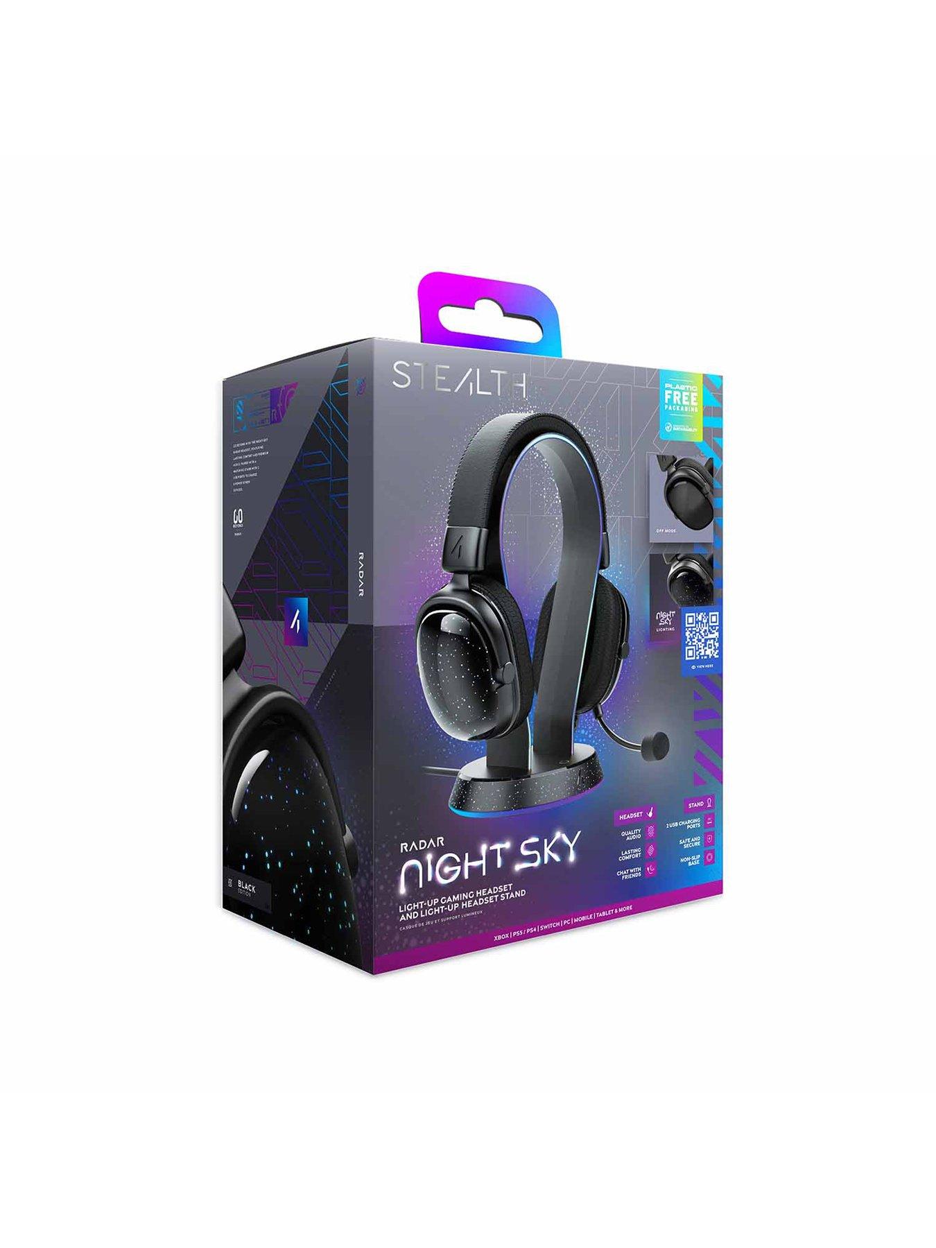 Image 2 of 7 of Stealth RADAR Light Up Headset & Stand Bundle - Night Sky