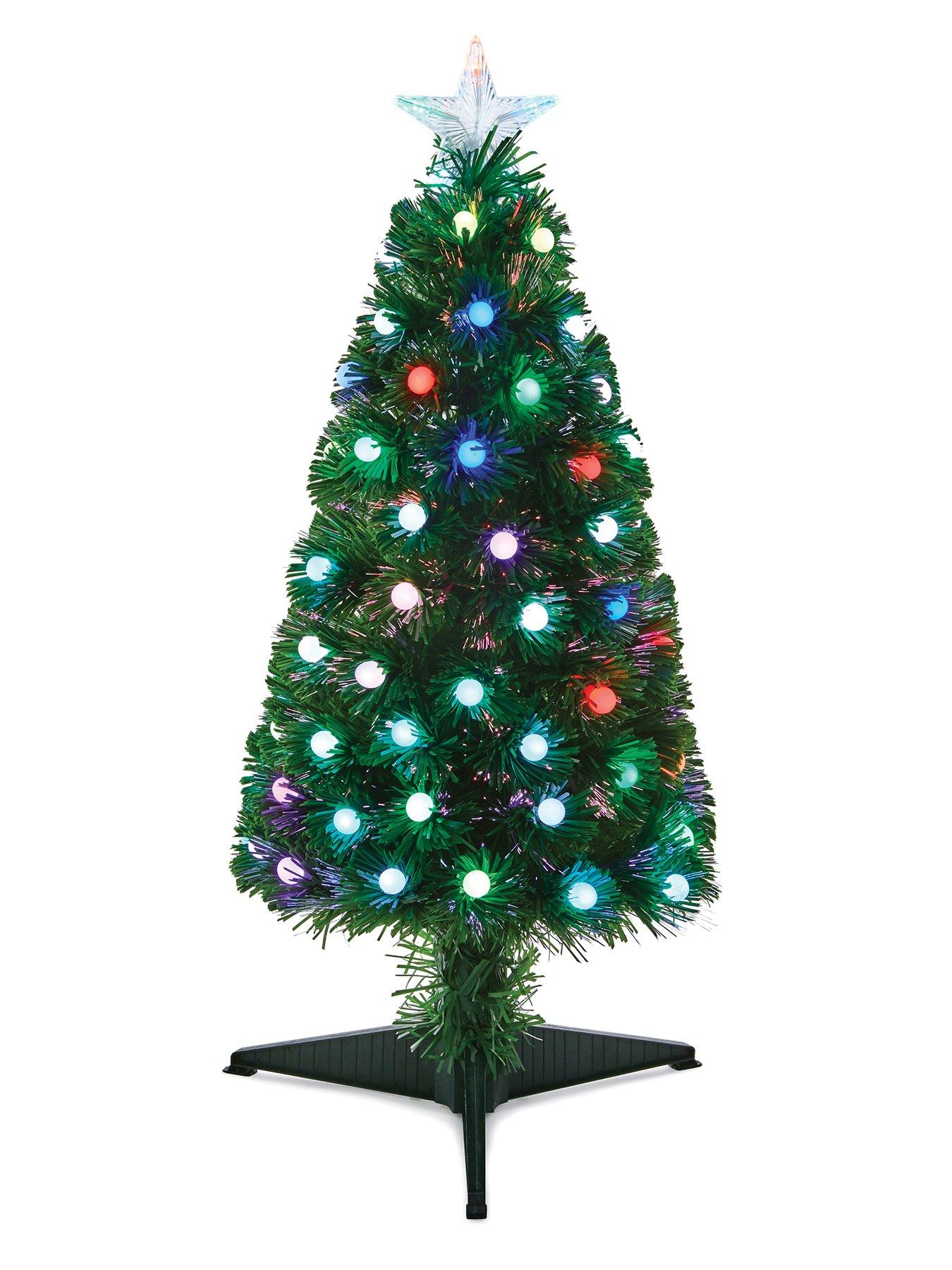Image 2 of 5 of Premier Decorations 80cm Fibre Optic Tree With Ball Decoration