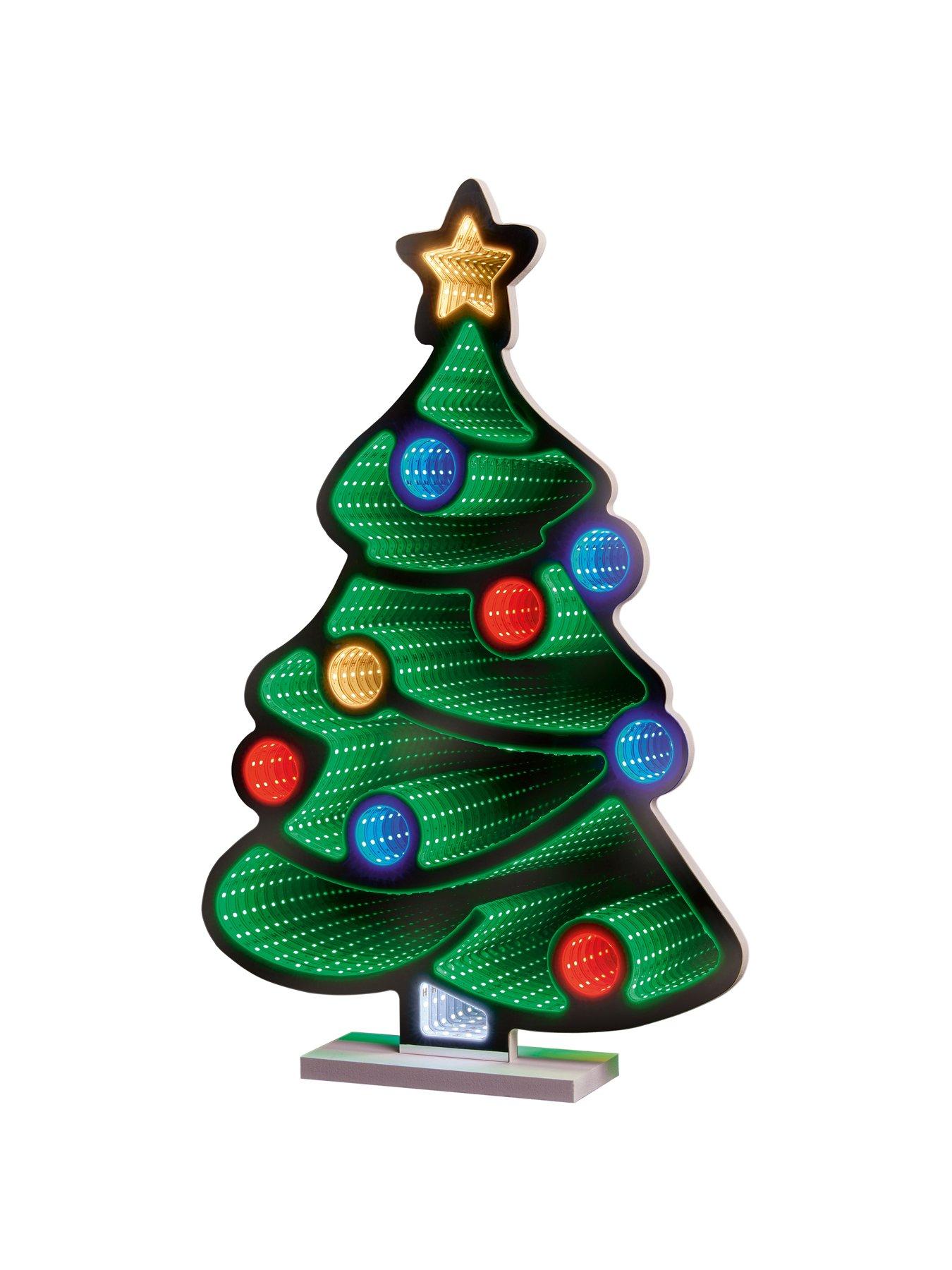 Image 2 of 5 of Premier Decorations 60cm Christmas Tree Infinity Mirror