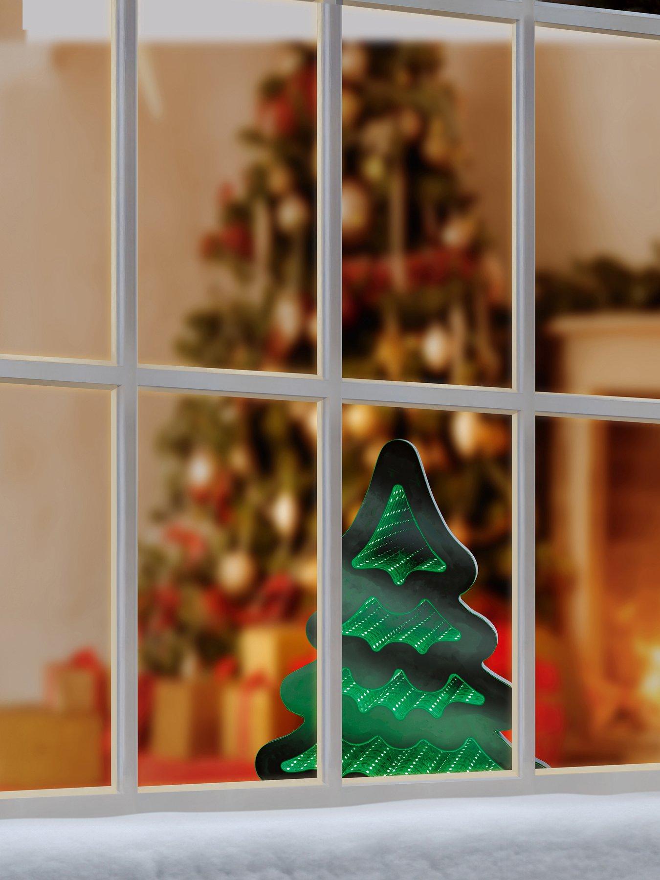 Image 1 of 4 of Premier Decorations 40cm Lit Tree Infinity Mirror