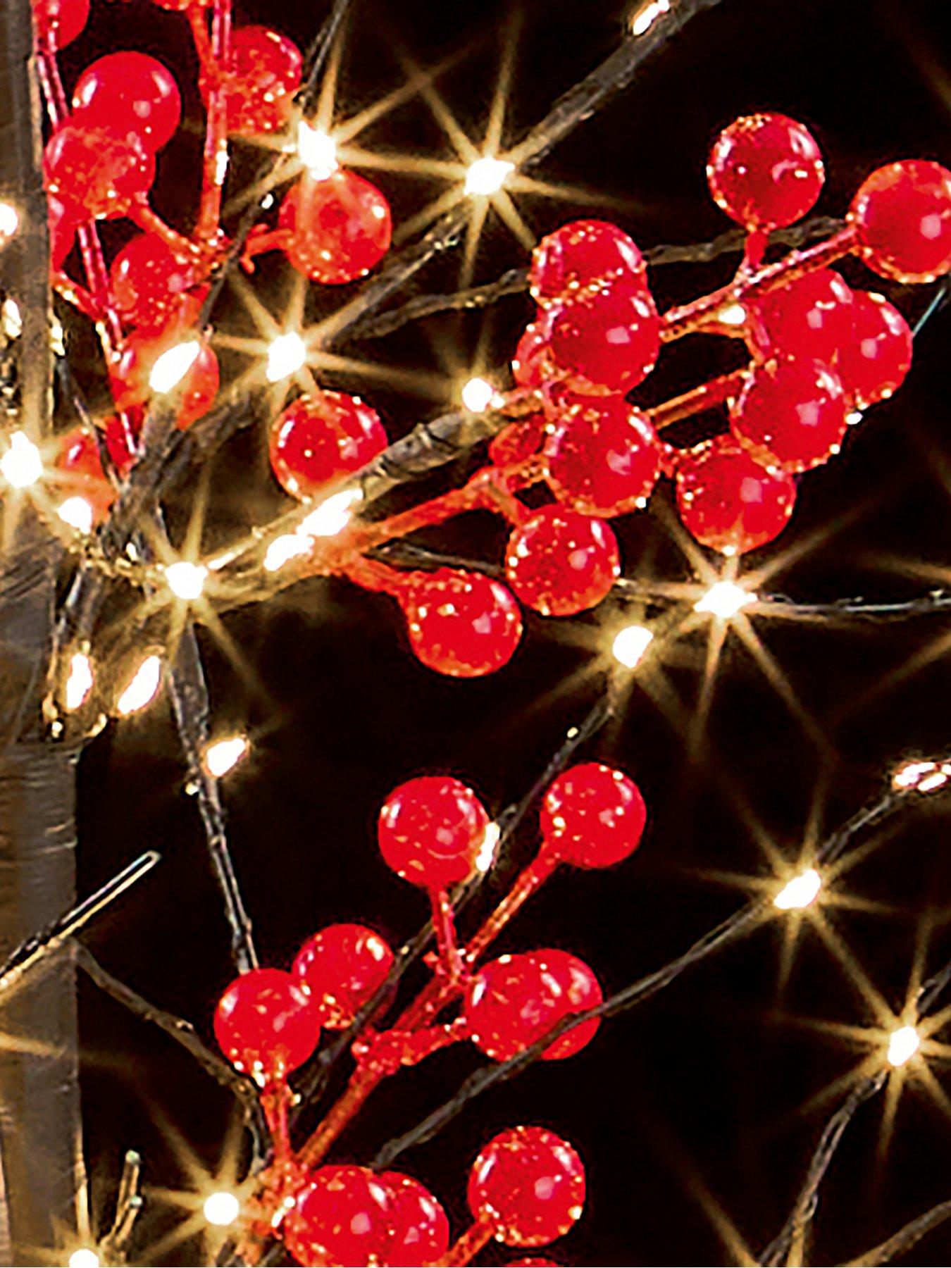 Image 2 of 3 of Premier Decorations 1.5m Lit Red Berry Tree