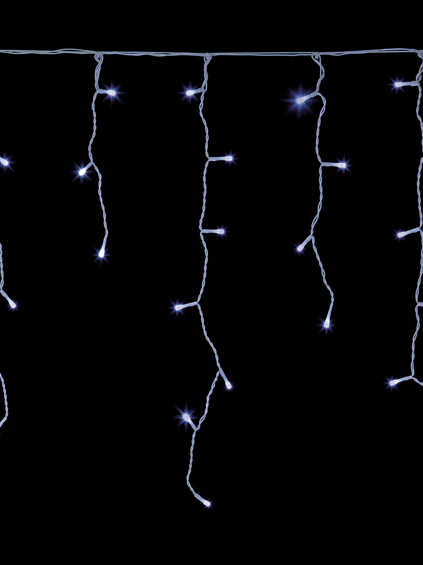 Image 2 of 5 of Premier Decorations 460 Multi Action Frosted Cap Icicles Lights With White Led