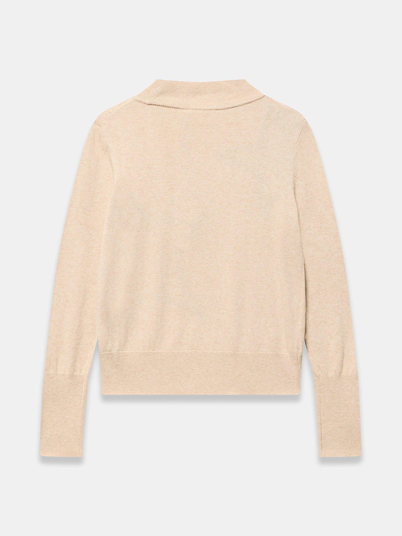 Image 6 of 6 of Mint Velvet Chocolate Star Longline Jumper - Cream