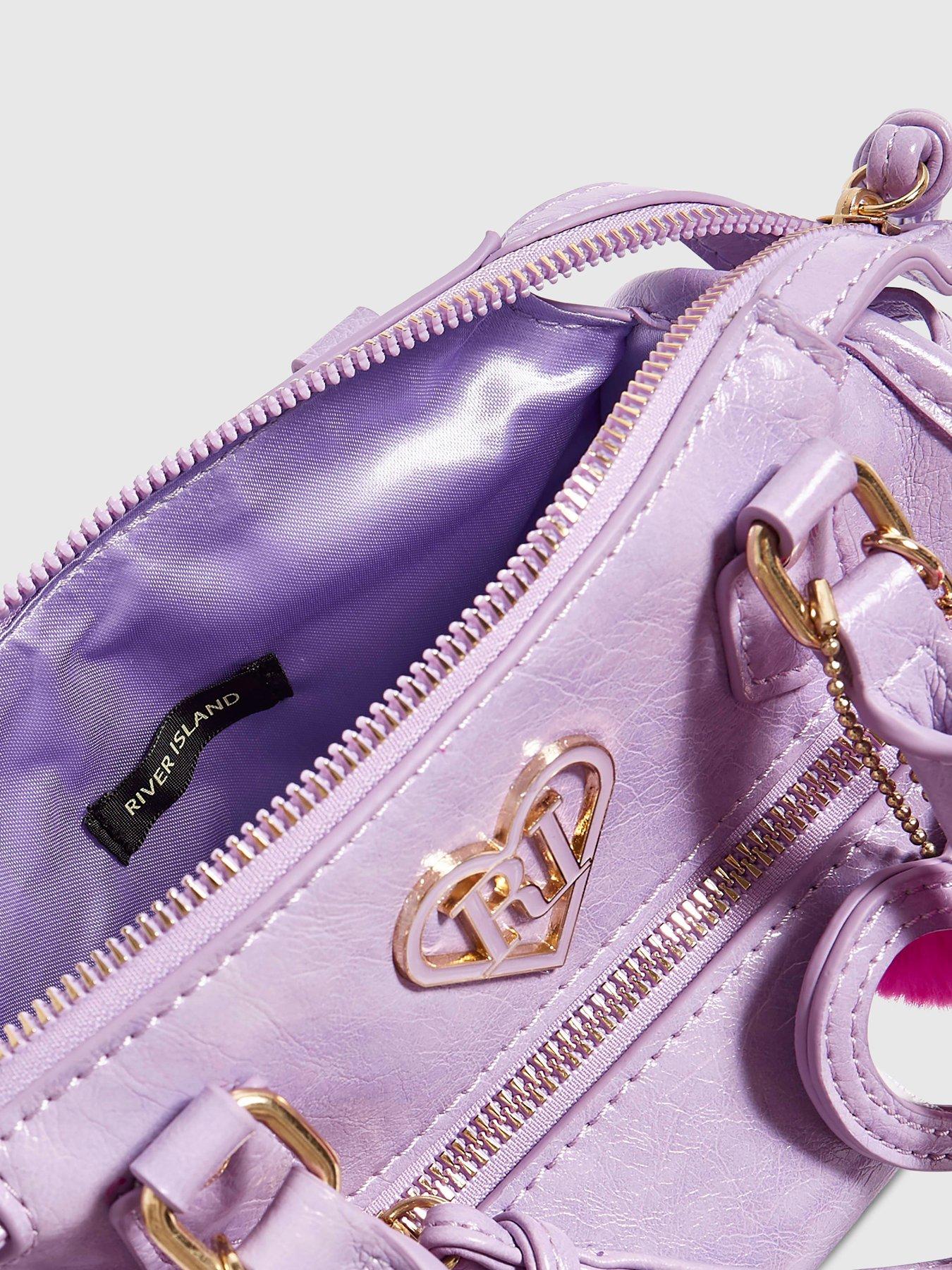 Image 5 of 5 of River Island Girls Mini Charm Zip Crossbody Bag - Purple