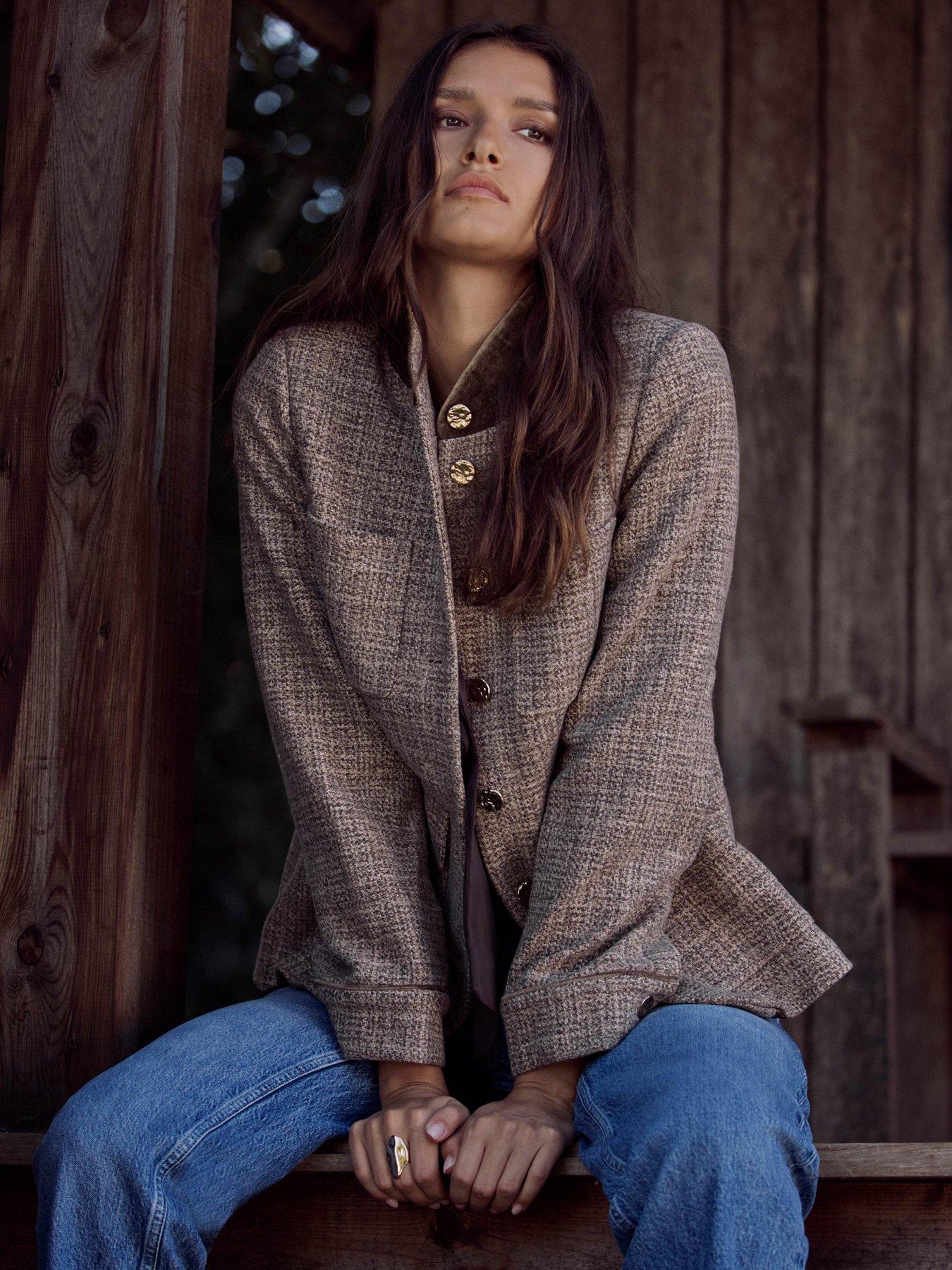 Image 2 of 6 of Mint Velvet Neutral Heritage Jacket - Cream