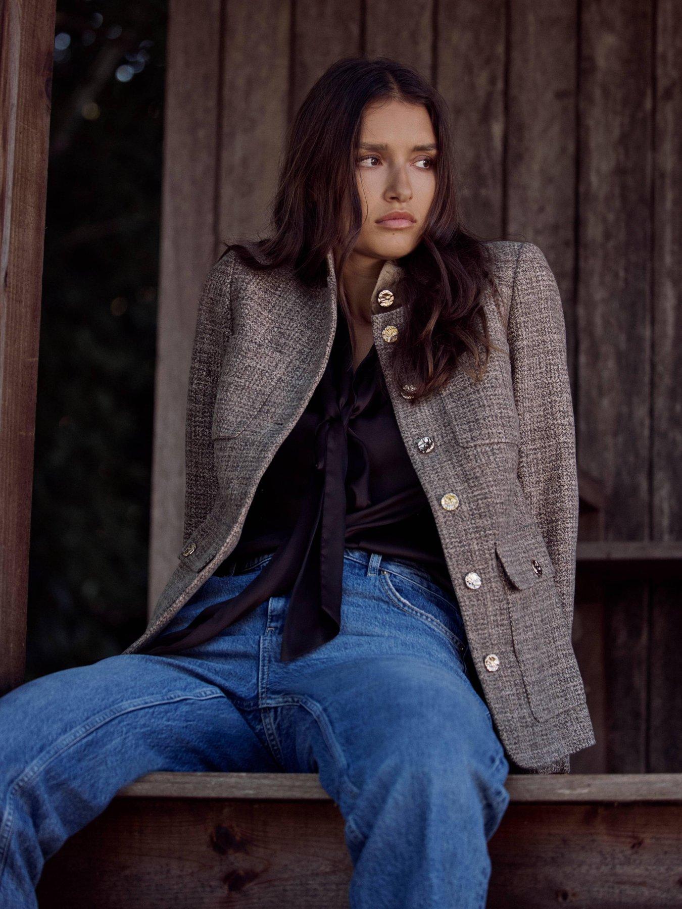 Image 4 of 6 of Mint Velvet Neutral Heritage Jacket - Cream