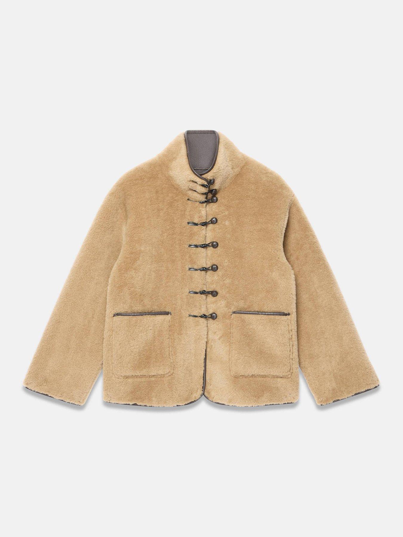 Image 5 of 6 of Mint Velvet Bonded Toggle Coat - Brown