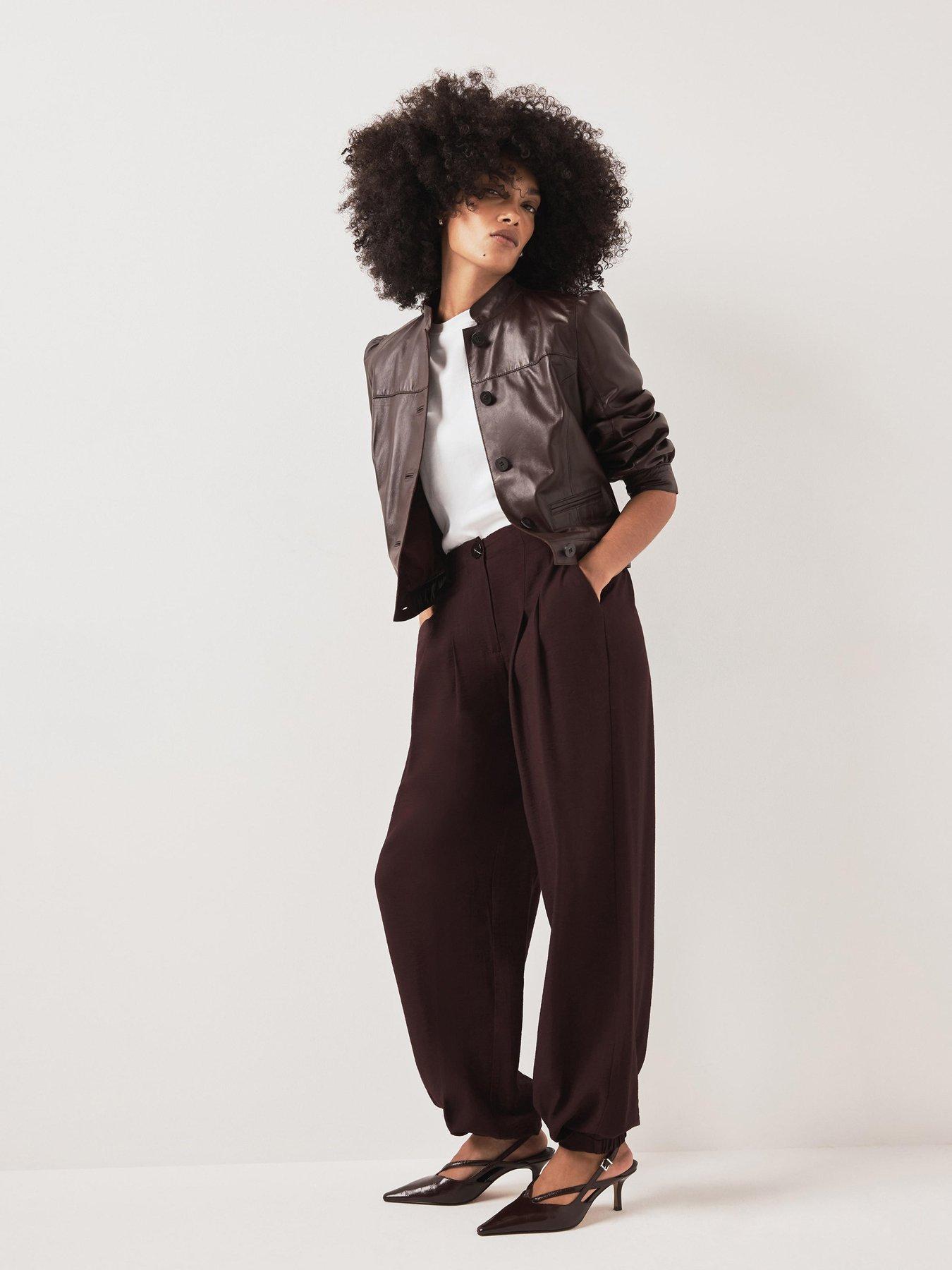 Mint Velvet Balloon Leg Trousers - Red