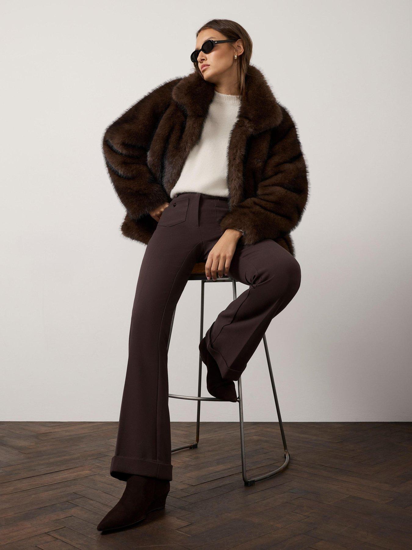 Image 2 of 6 of Mint Velvet PVL Flare Trouser - Brown