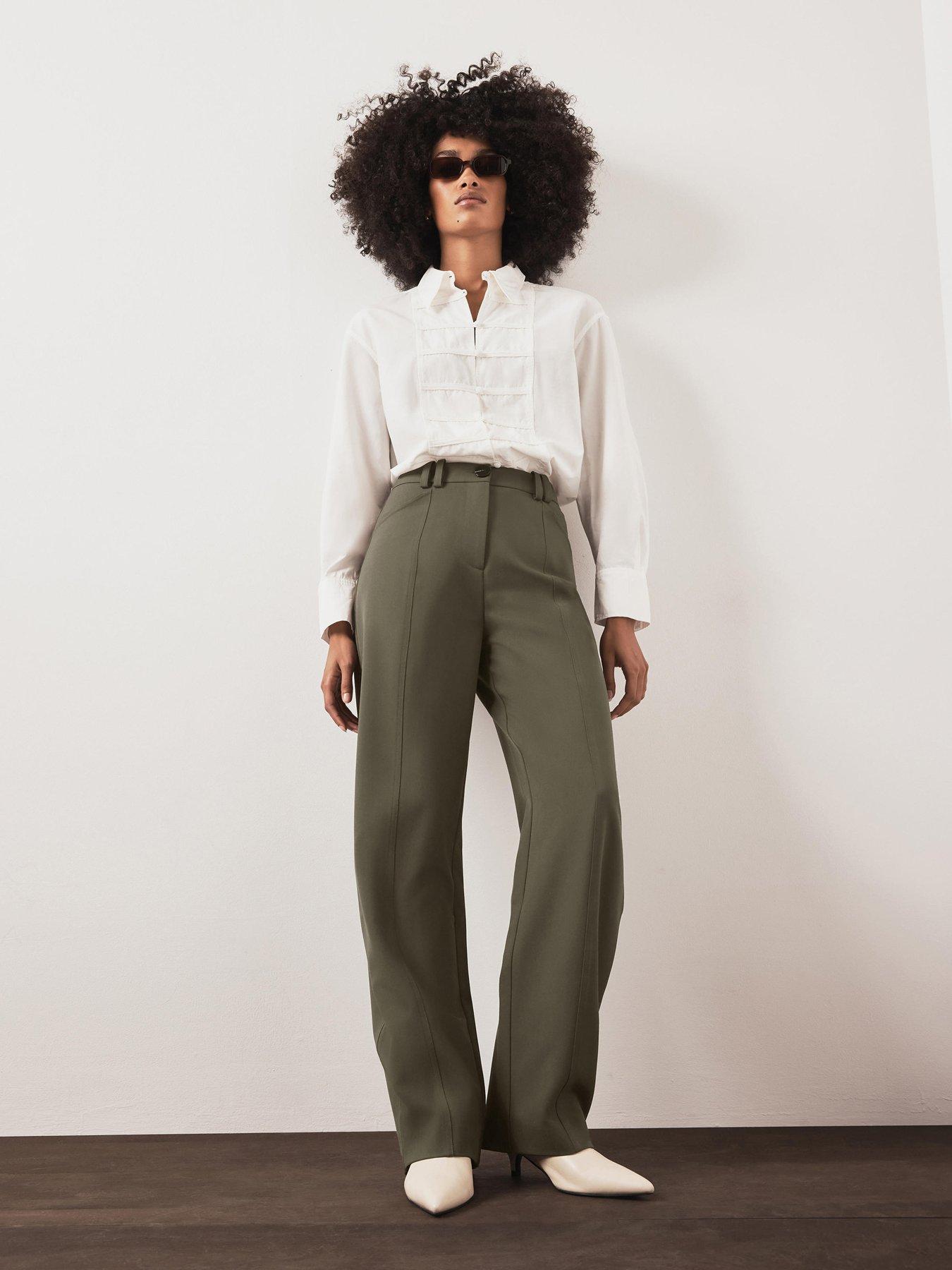 Image 1 of 6 of Mint Velvet Khaki Structured Barrel - Green