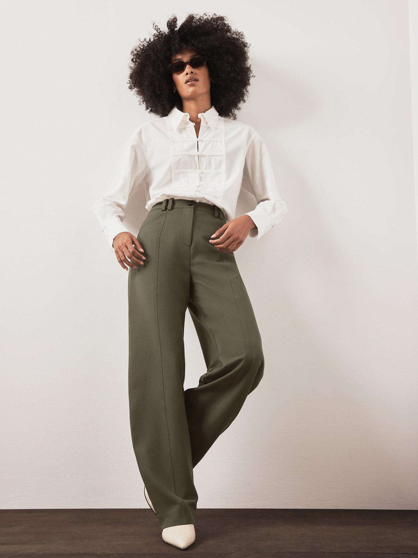 Image 2 of 6 of Mint Velvet Khaki Structured Barrel - Green