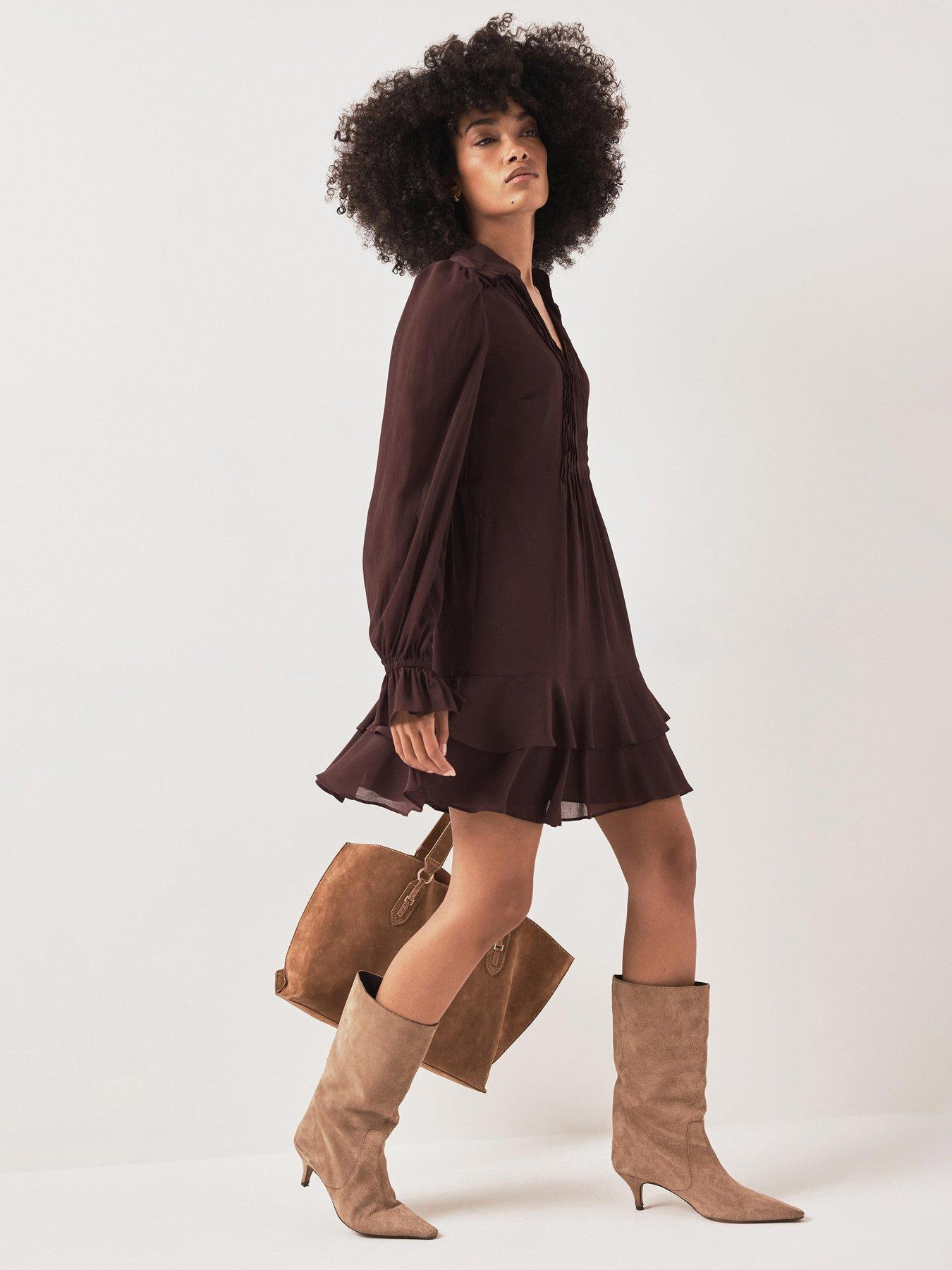 Mint Velvet Burgundy Mini Dress