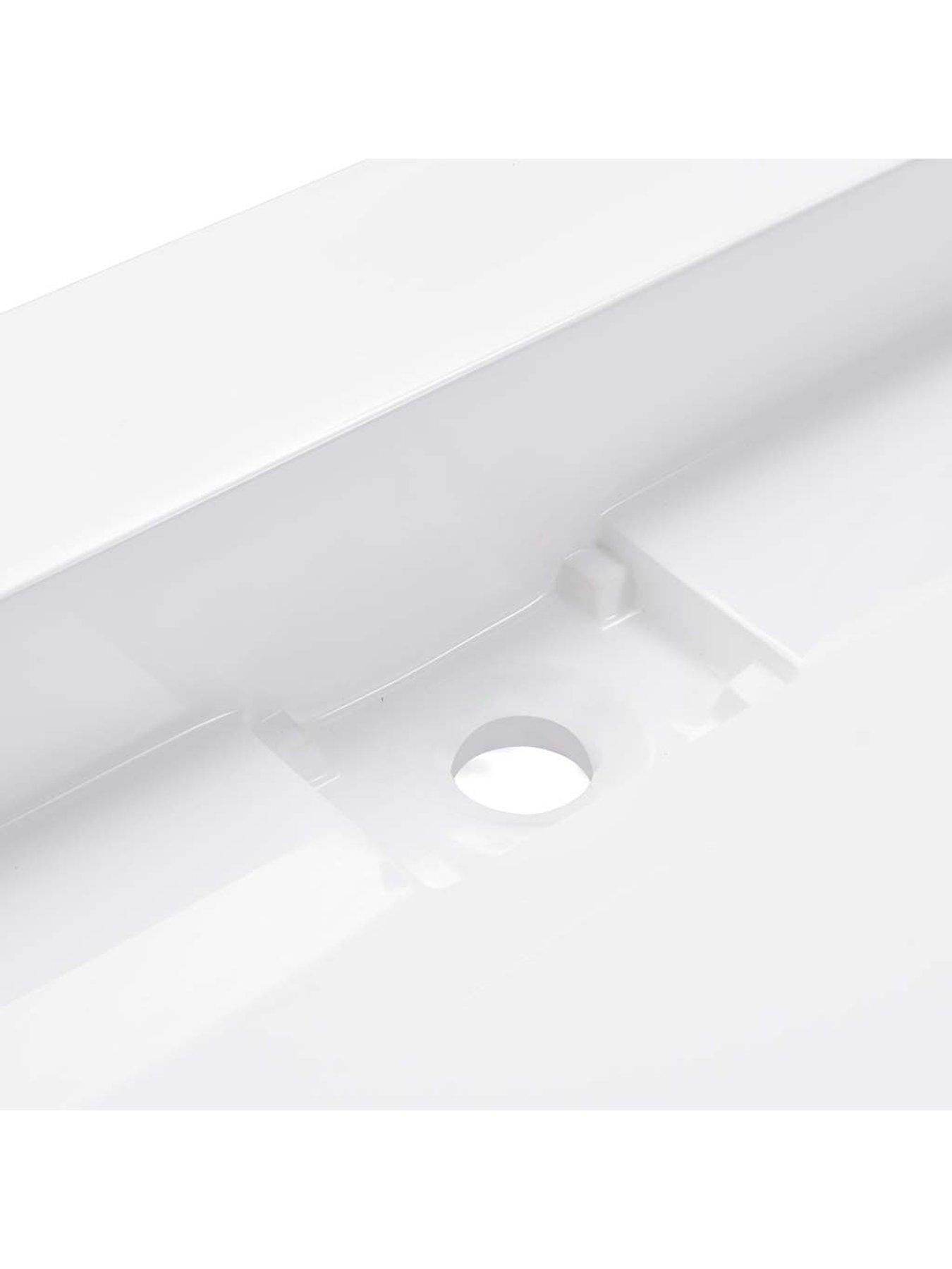 Image 5 of 7 of Walplus Wash Basin 120x46x11 Cm Mineral Cast/marble Cast White