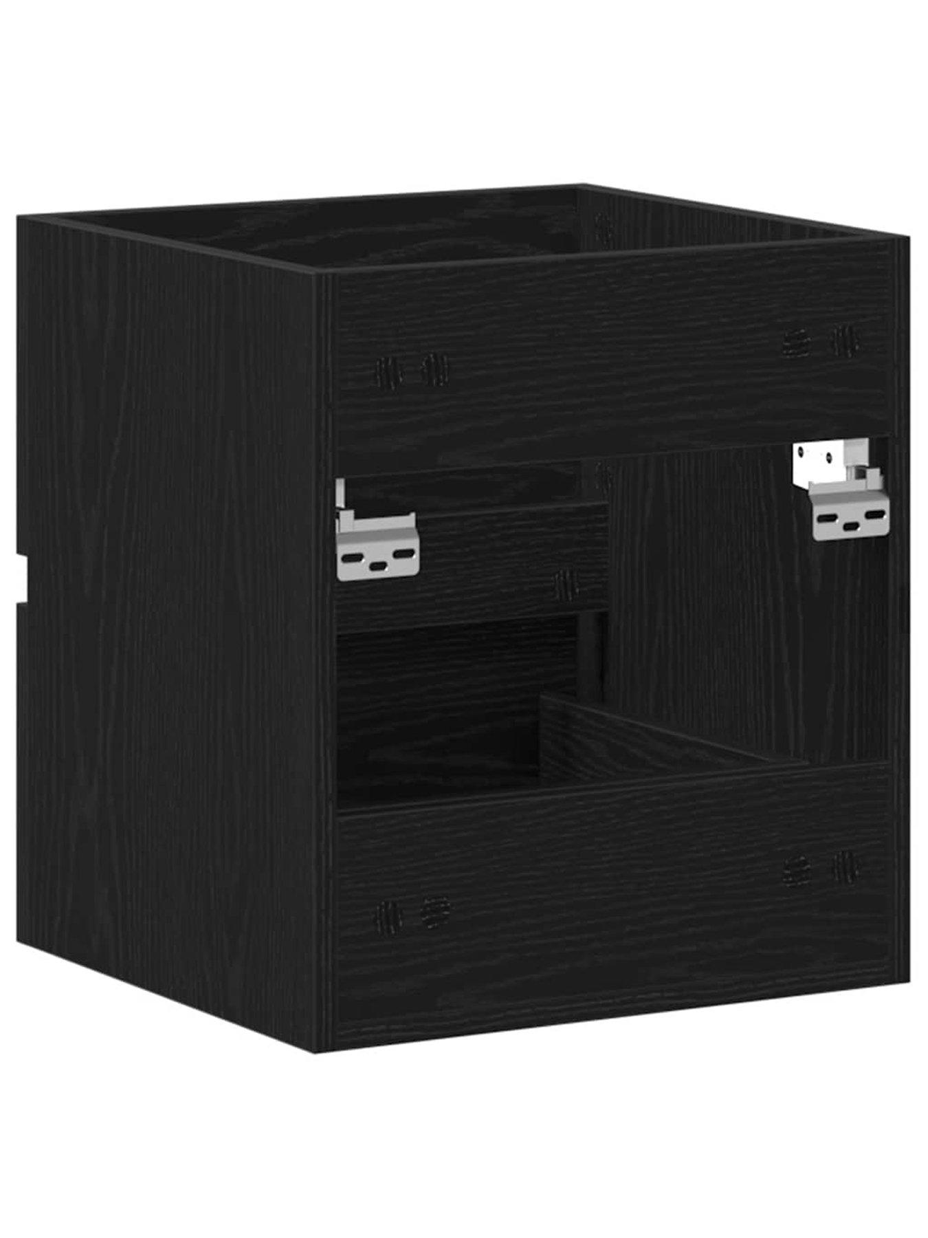 Image 5 of 7 of Walplus Bathroom Sink Cabinet Black Oak 41x38.5x45 Cm Engineered Wood
