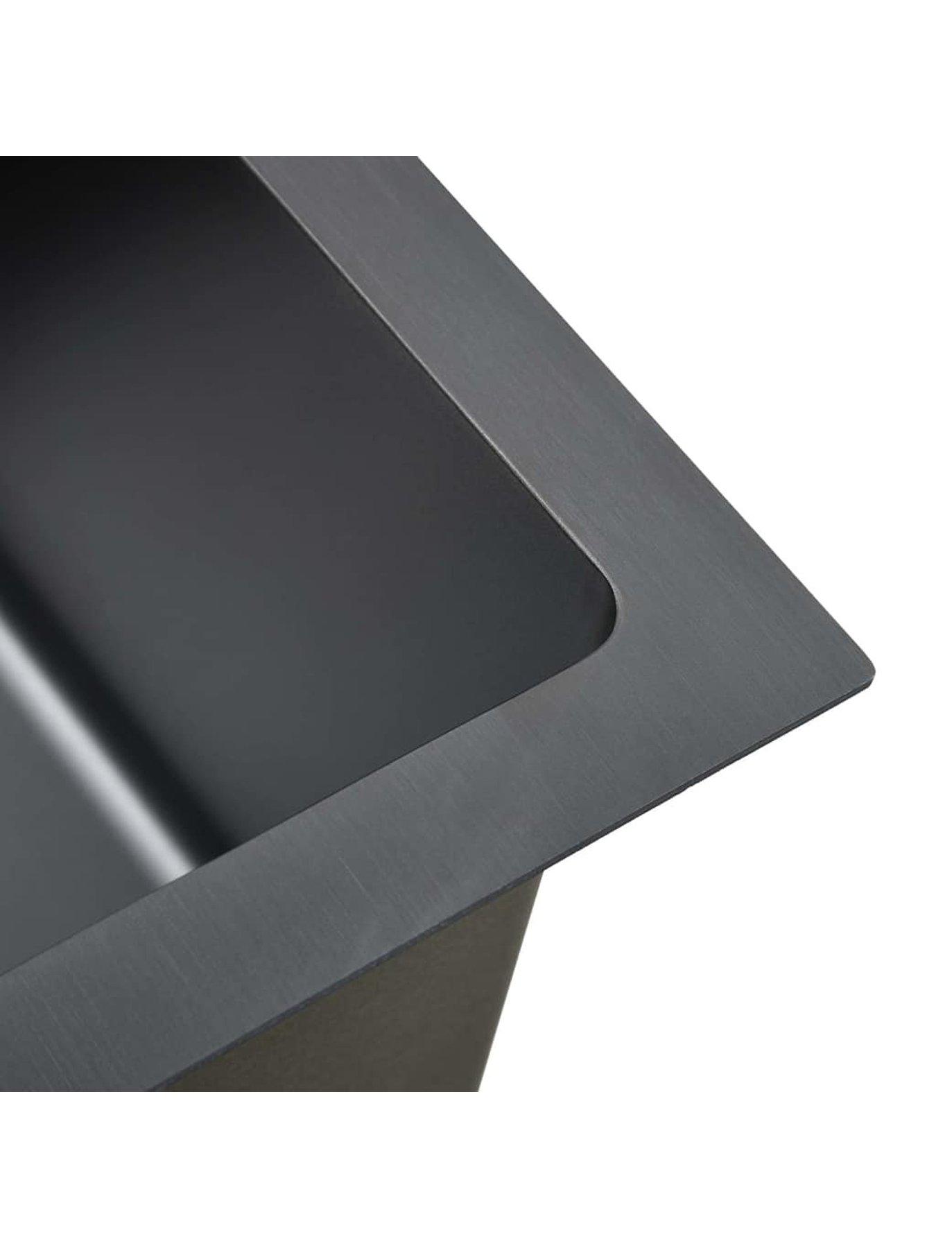 Image 5 of 7 of Walplus Handmade Kitchen Sink Black Stainless Steel