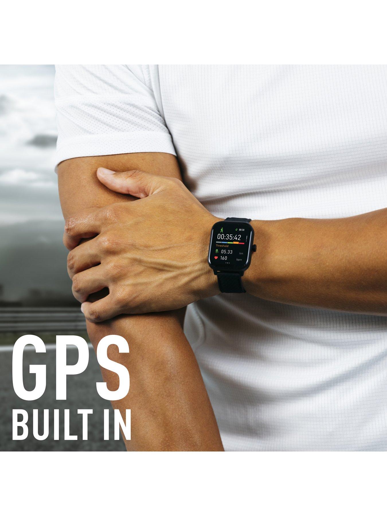 Image 3 of 6 of Reflex Mens Reflex Active Series 44 AMOLED GPS Calling Smartwatch - Black