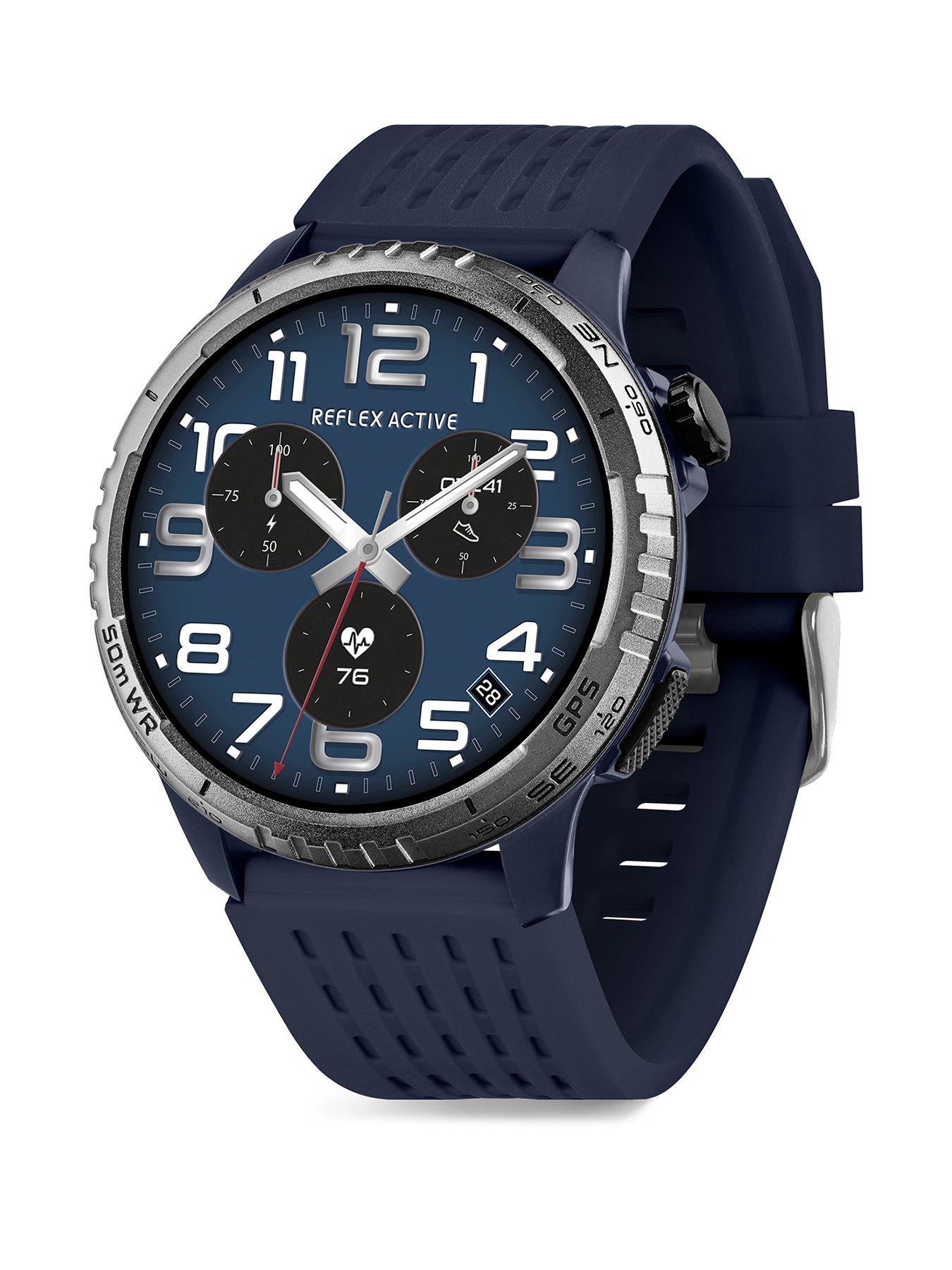 Image 1 of 8 of Reflex Active Sea Venture 50m Swim-Safe AMOLED GPS Blue Strap Smart Watch