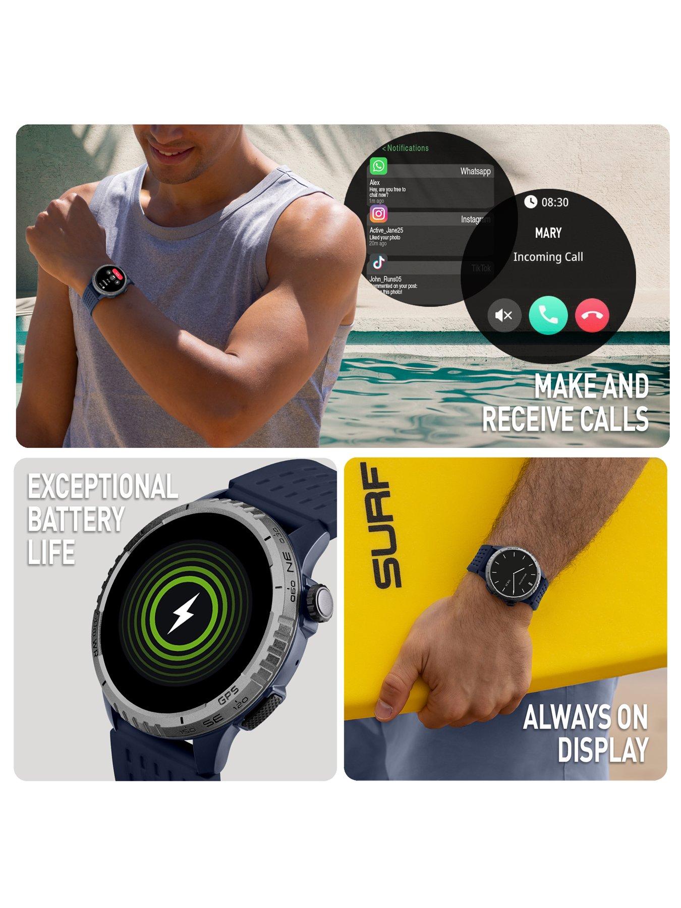 Image 3 of 8 of Reflex Active Sea Venture 50m Swim-Safe AMOLED GPS Blue Strap Smart Watch