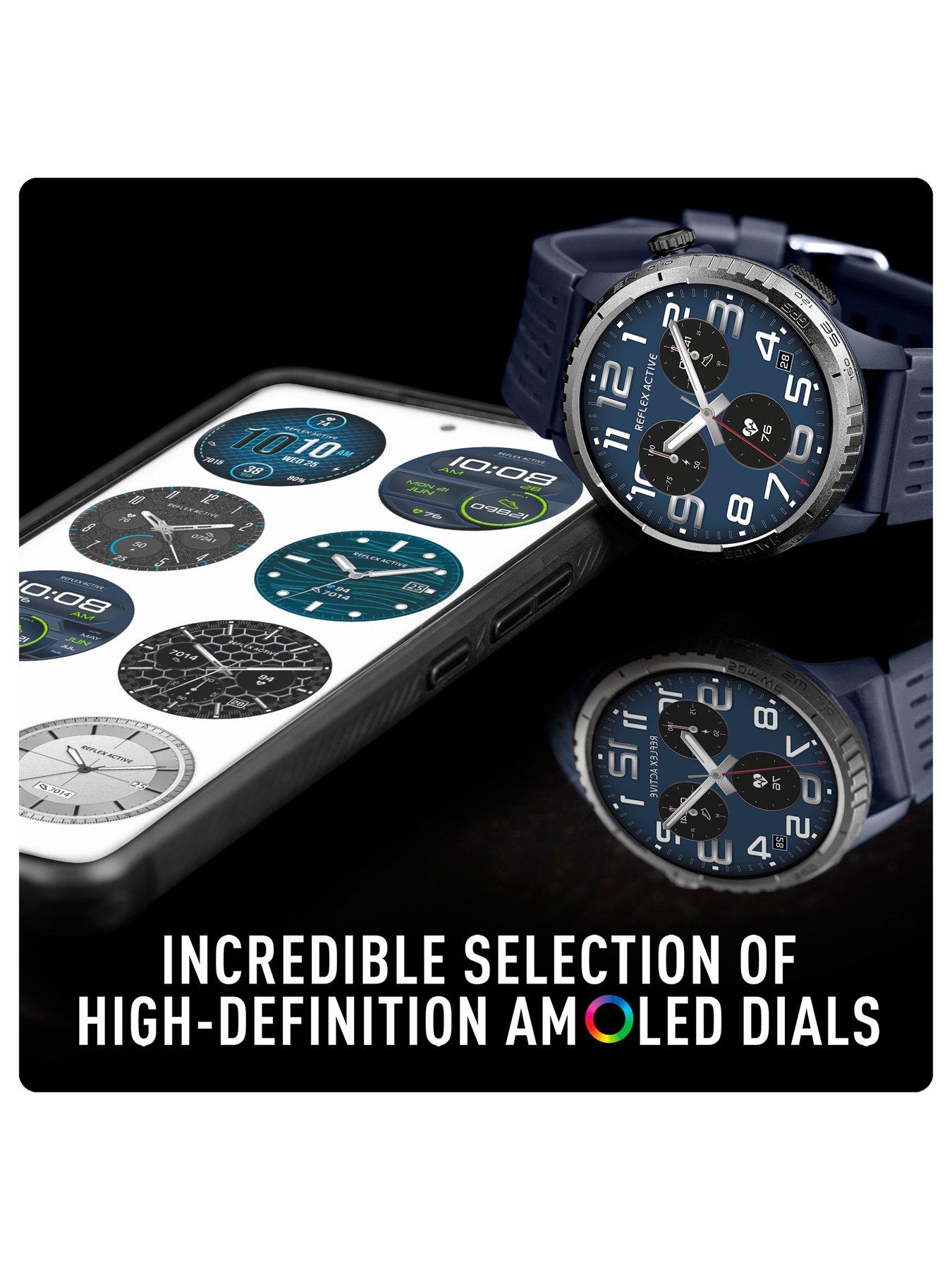 Image 4 of 8 of Reflex Active Sea Venture 50m Swim-Safe AMOLED GPS Blue Strap Smart Watch