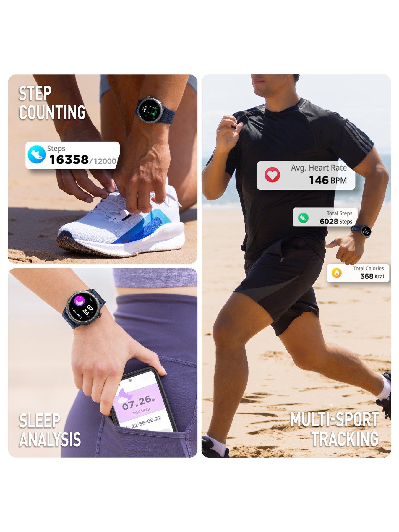 Image 5 of 8 of Reflex Active Sea Venture 50m Swim-Safe AMOLED GPS Blue Strap Smart Watch