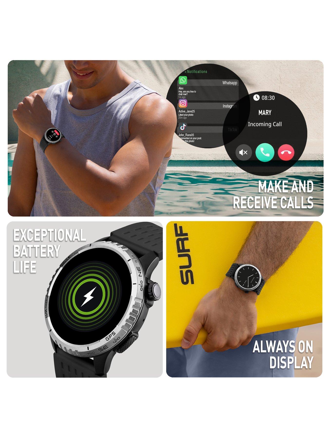 Image 3 of 8 of Reflex Mens Sea Venture AMOLED GPS Smart Watch - Black