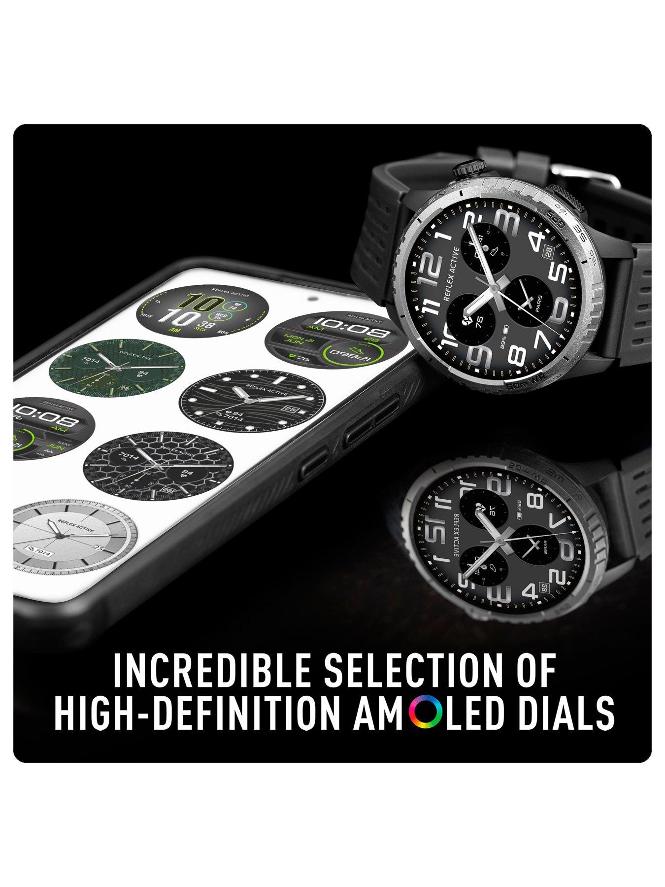 Image 4 of 8 of Reflex Mens Sea Venture AMOLED GPS Smart Watch - Black
