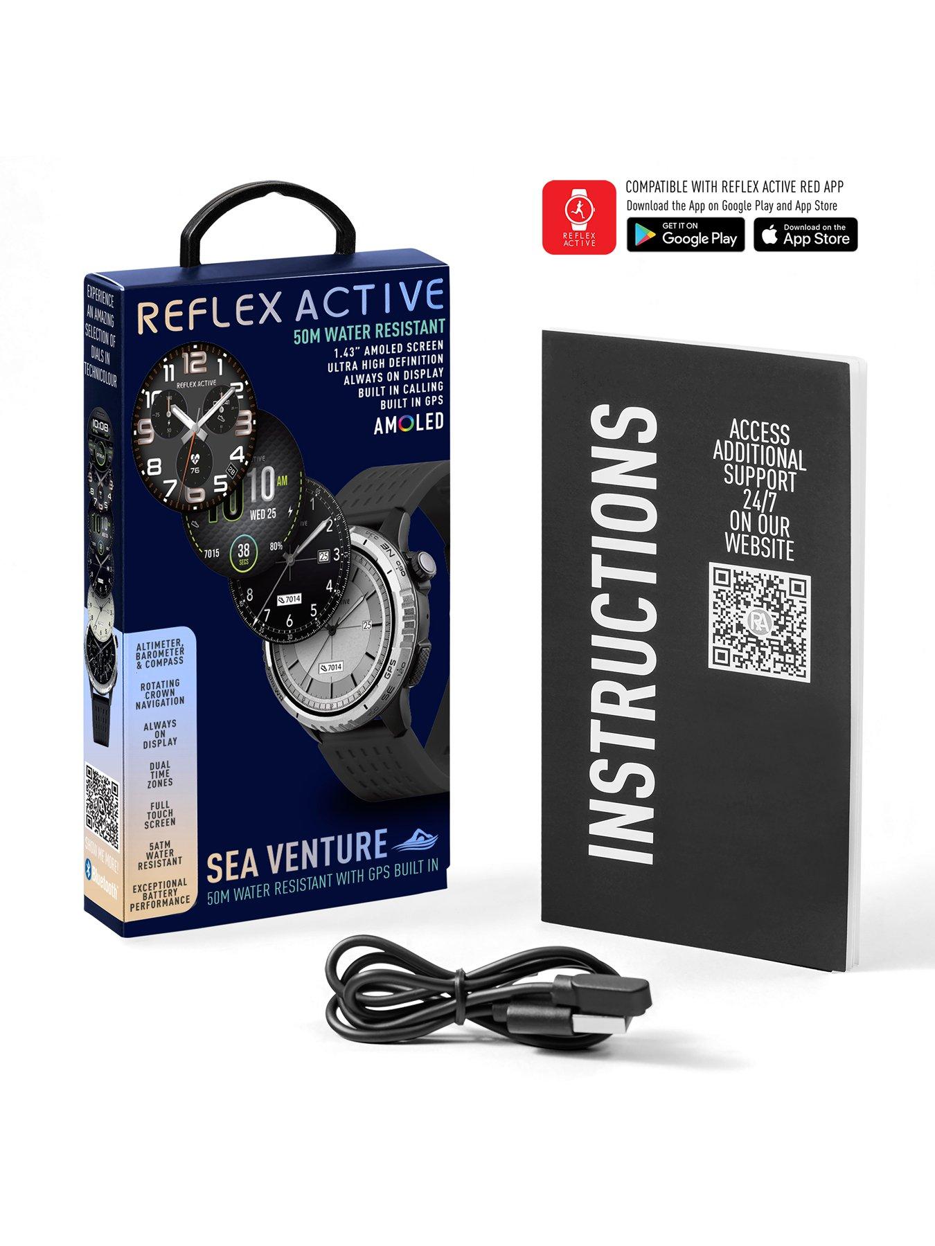 Image 7 of 8 of Reflex Mens Sea Venture AMOLED GPS Smart Watch - Black