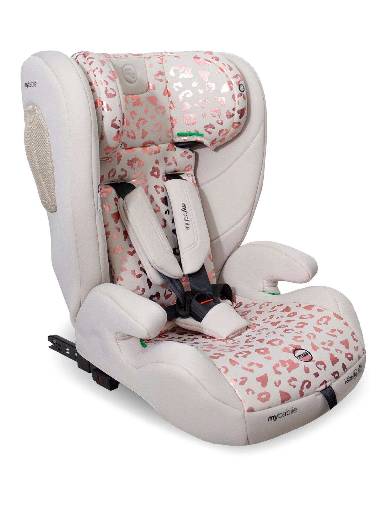 Image 1 of 8 of My Babiie MBCS75 Toddler to Booster R129 Car Seat with ISOFIX - Pink Leopard
