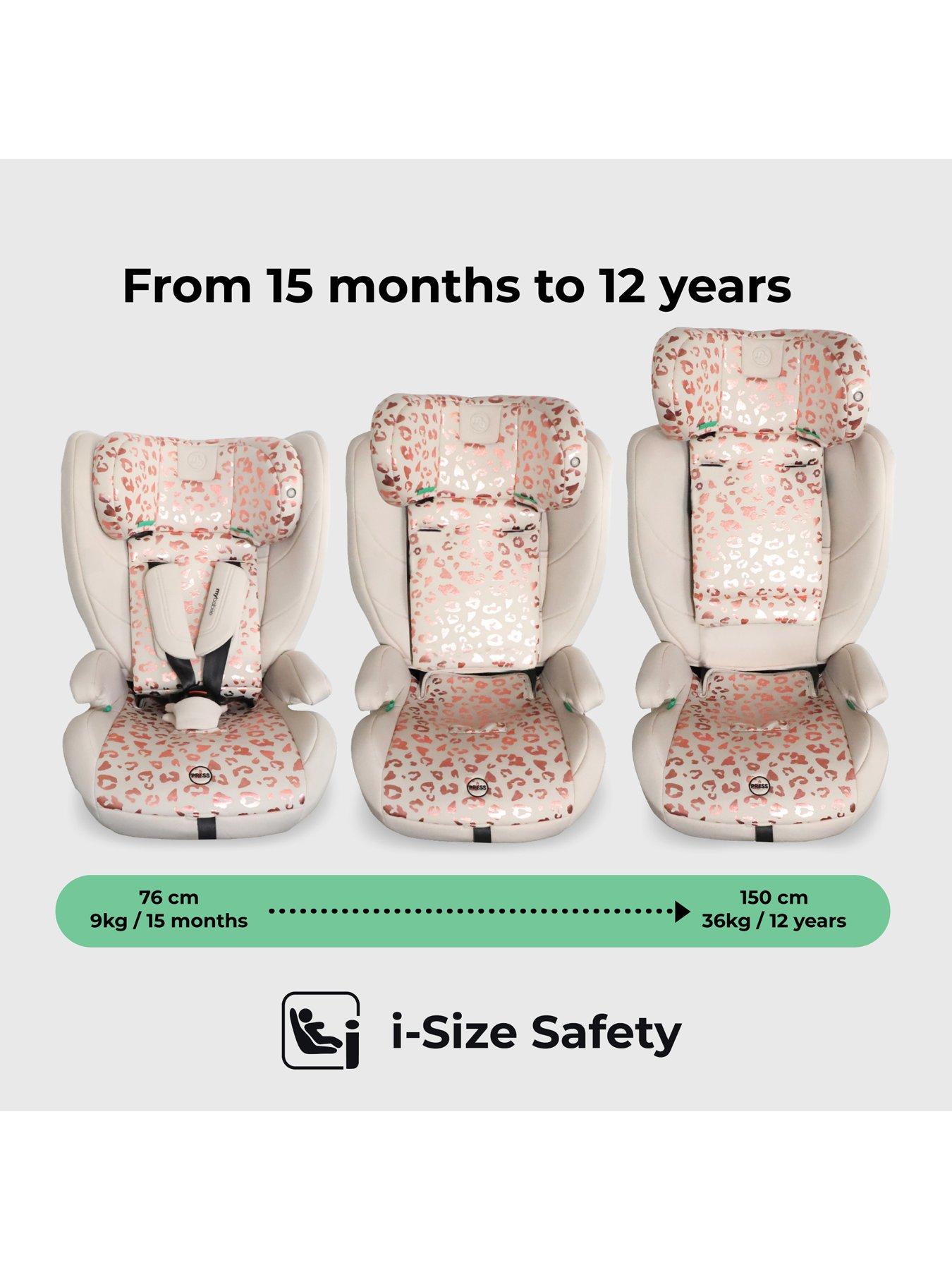 Image 2 of 8 of My Babiie MBCS75 Toddler to Booster R129 Car Seat with ISOFIX - Pink Leopard