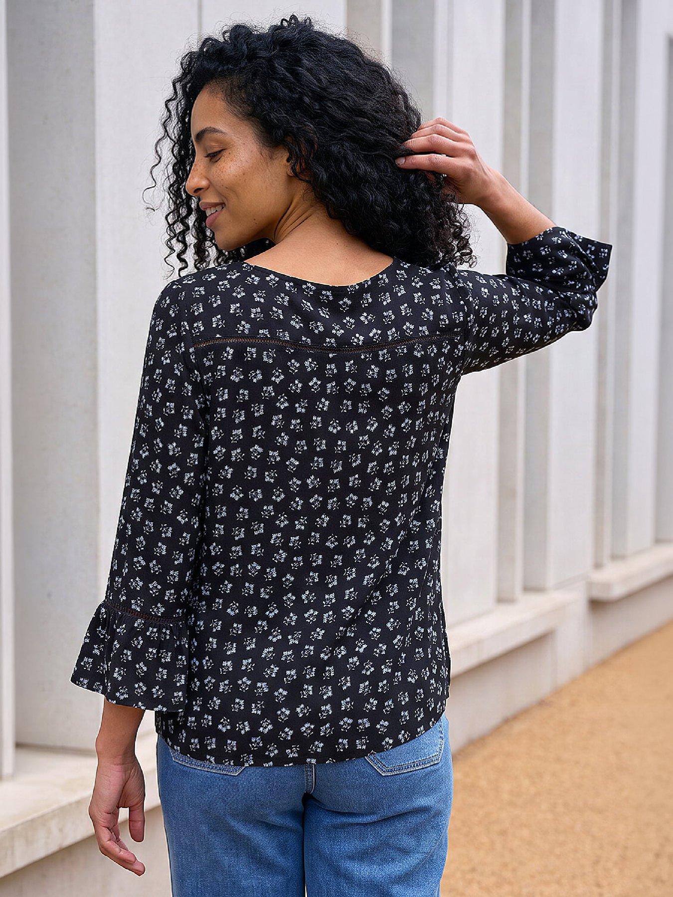 Image 3 of 4 of Roman Ditsy Square Neck Top
