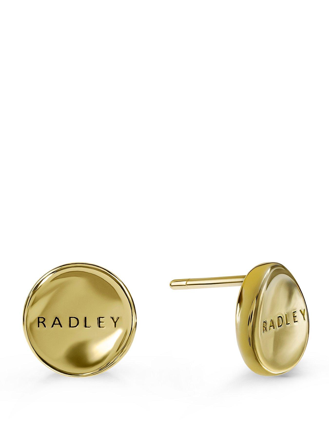 Image 1 of 4 of Radley 18ct Gold Plated Disc Stud Earrings