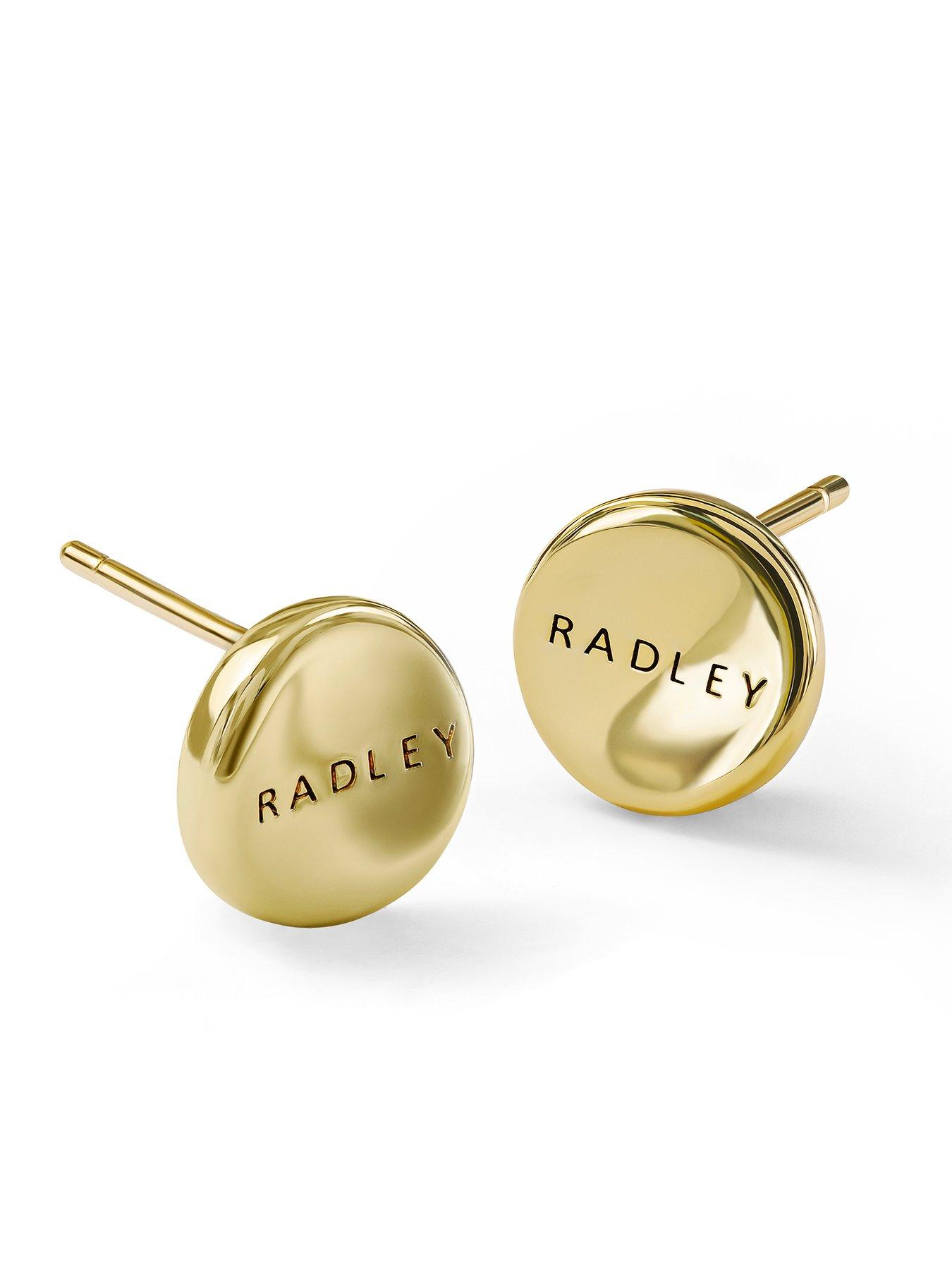 Image 3 of 4 of Radley 18ct Gold Plated Disc Stud Earrings