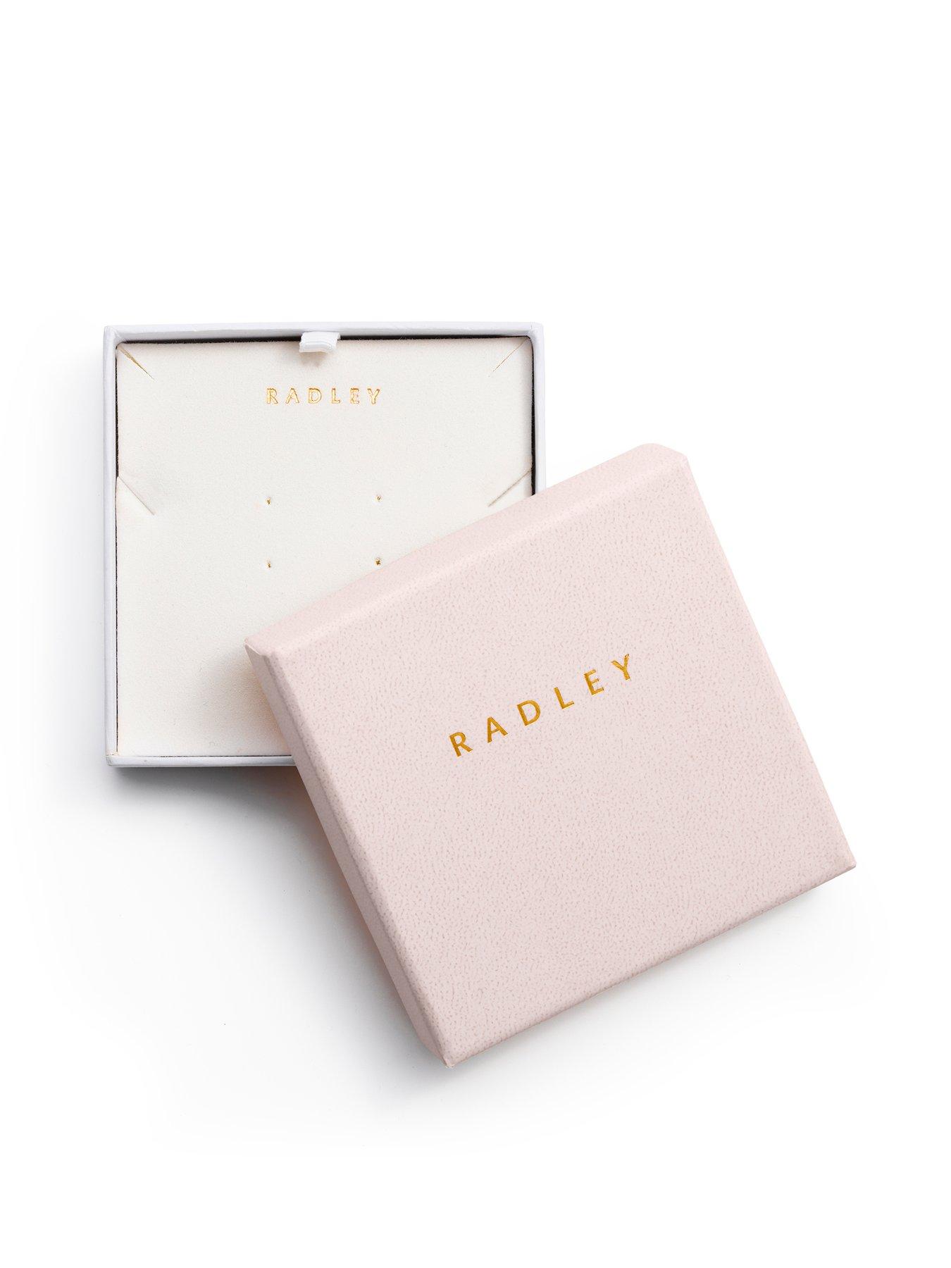 Image 4 of 4 of Radley 18ct Gold Plated Bar Hoop Earrings