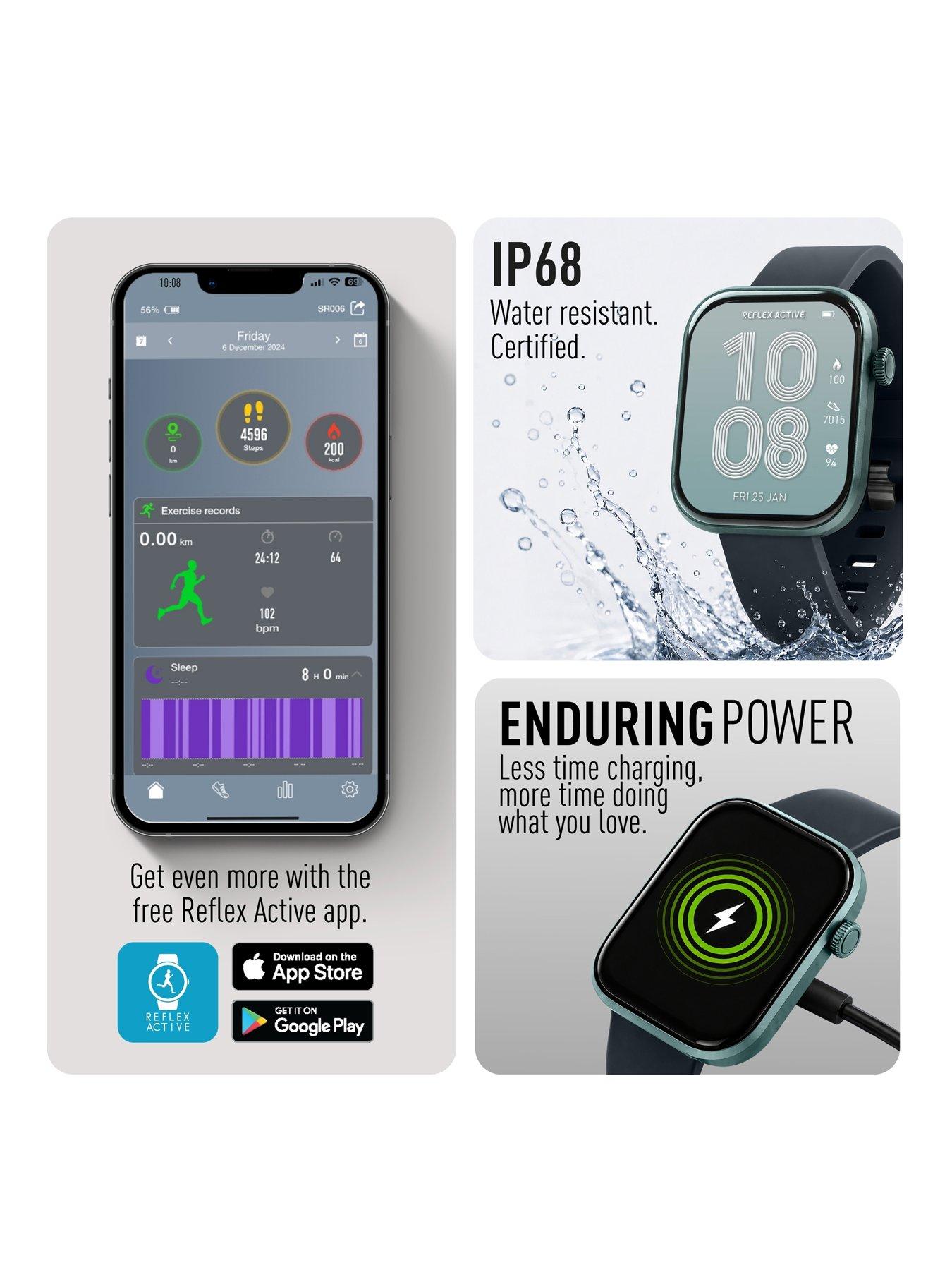 Image 5 of 8 of Reflex Active Spectra Dark Grey Silicone Strap Smart Watch