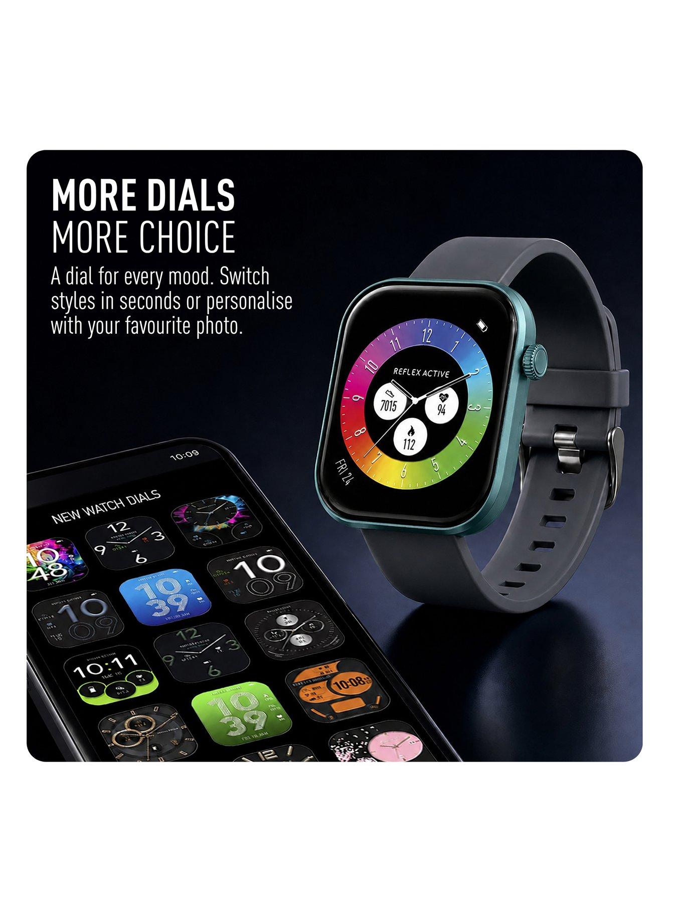 Image 6 of 8 of Reflex Active Spectra Dark Grey Silicone Strap Smart Watch