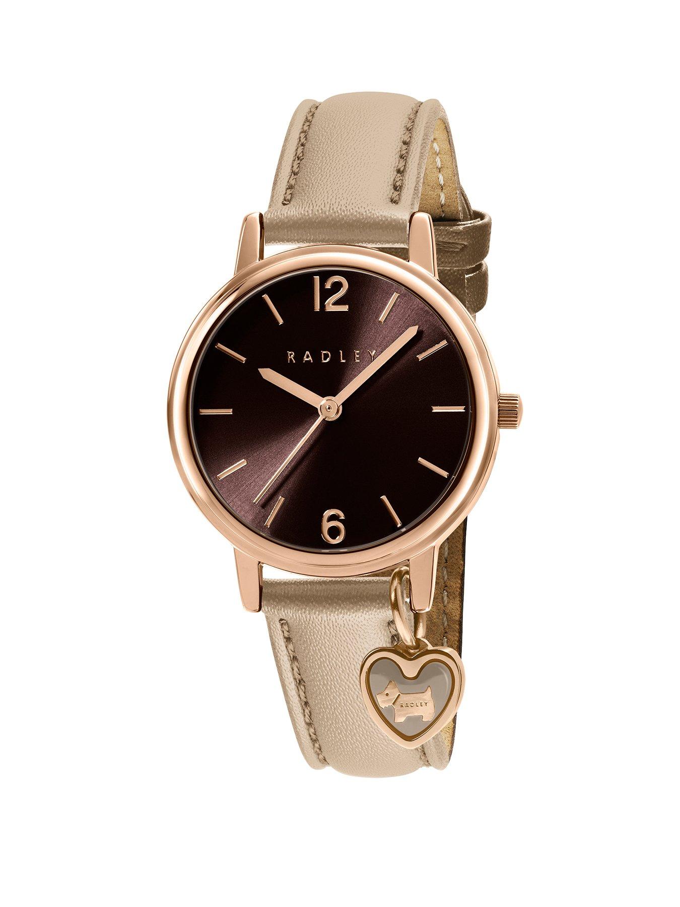 Radley Ladies Tokyo Rose Gold Plated Porcini Leather Strap Watch
