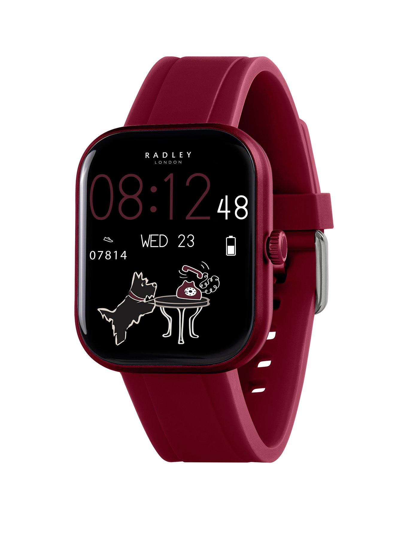 Image 1 of 6 of Radley Radley Series 55 Dark Cherry Silicone Strap Smart Watch