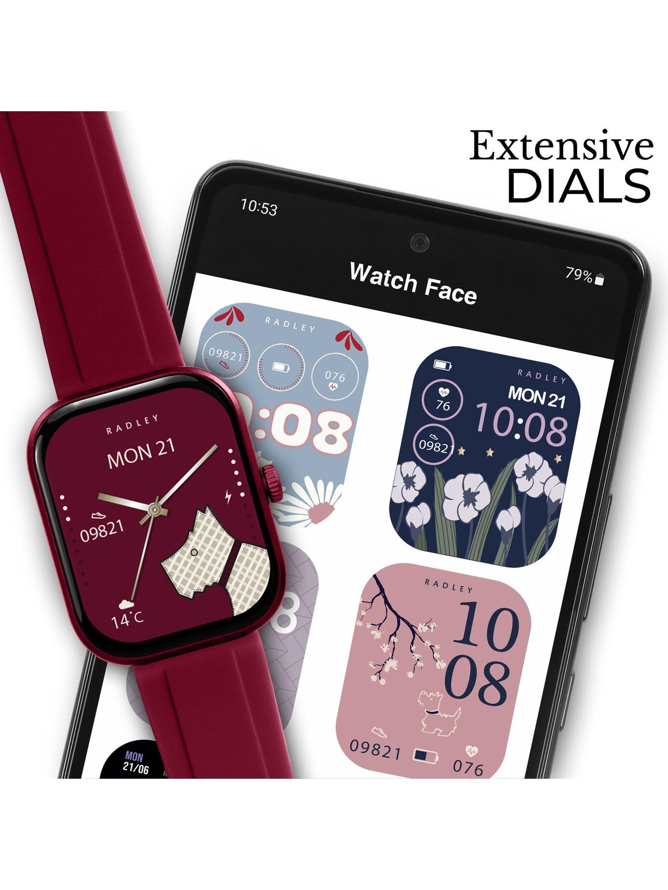 Image 3 of 6 of Radley Radley Series 55 Dark Cherry Silicone Strap Smart Watch