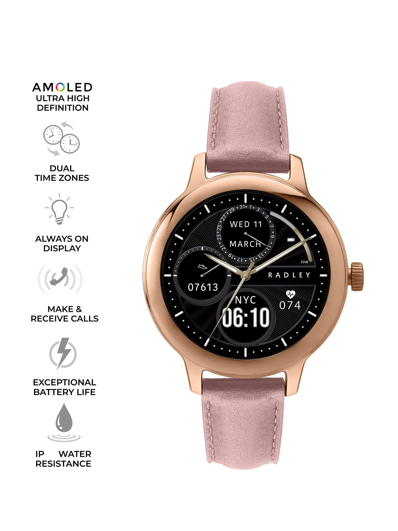 Image 2 of 7 of Radley Smart Series 59 Winter Blossom Pink Leather Strap