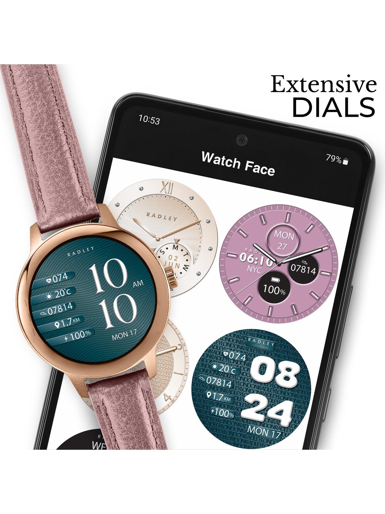 Image 4 of 7 of Radley Smart Series 59 Winter Blossom Pink Leather Strap
